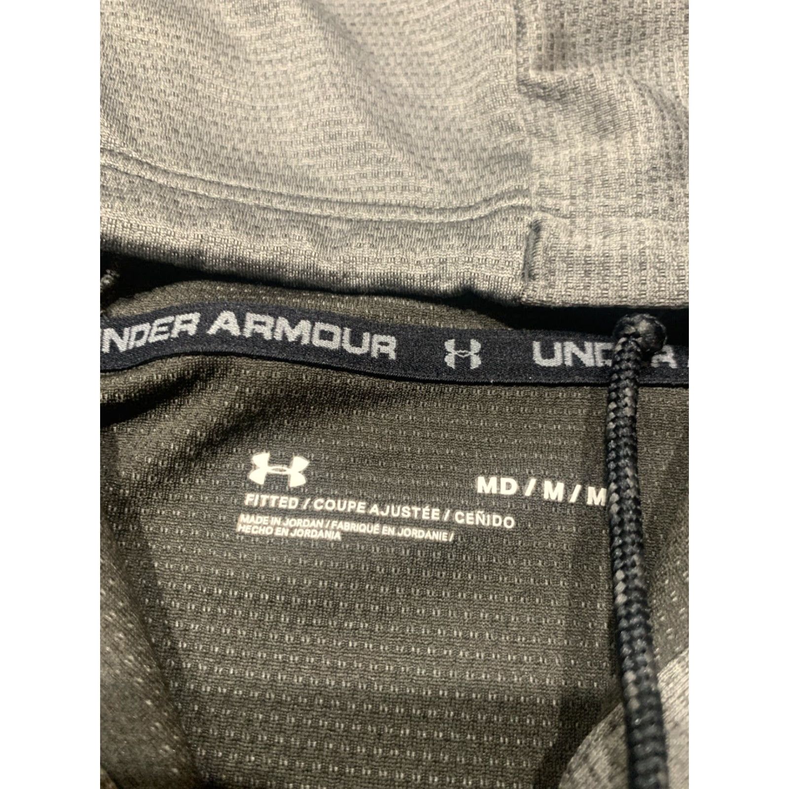Under Armour Under Armour Athletic Hooded Sweater Men Medium Gray Black Big Logo Pullover Size US M / EU 48-50 / 2 - 7 Thumbnail