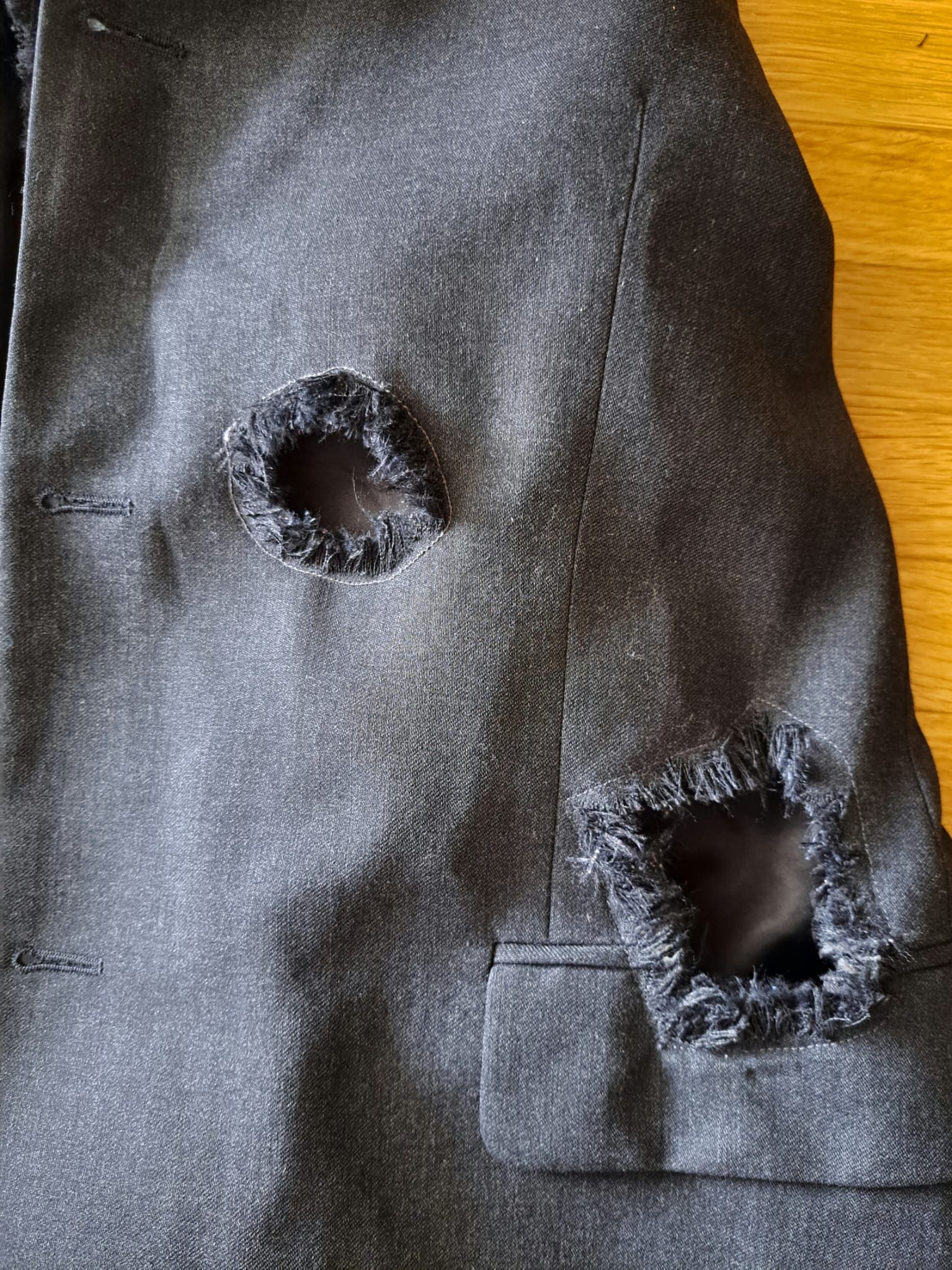 Balmain Balmain Paris vintage custom suit jacket blazer, destroyed Size 42R - 13 Thumbnail