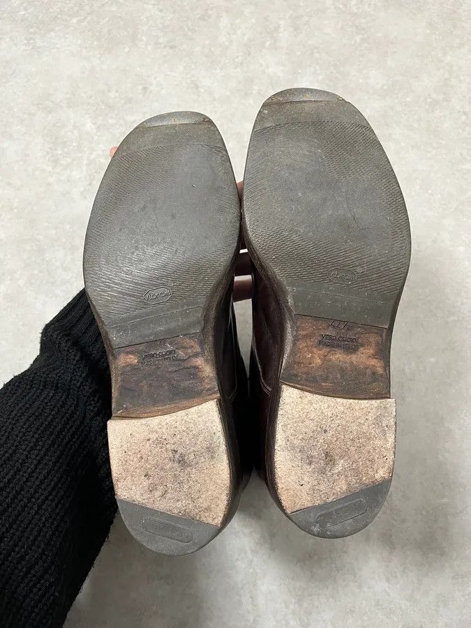 Maison Margiela Maison Margiela Brown Eroded Leather Boots Size US 9.5 / EU 42-43 - 9 Thumbnail