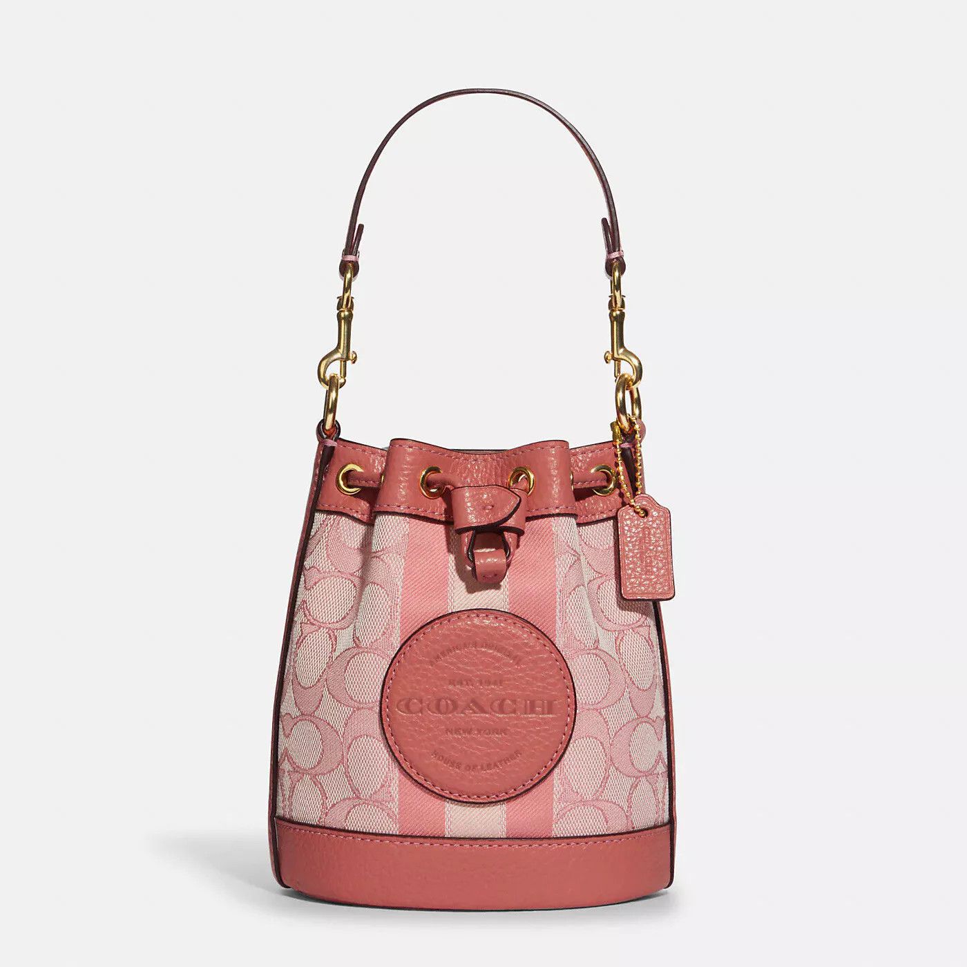 Coach Mini Dempsey Bucket Bag In Signature Jacquard C8322 Size ONE SIZE - 10 Thumbnail
