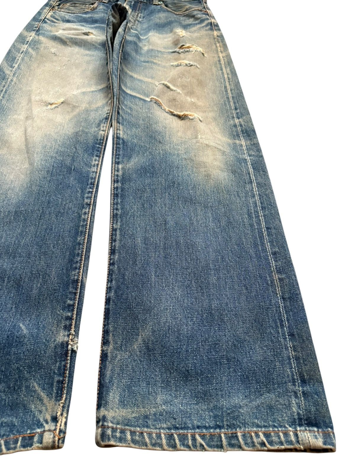 Levi's Vintage 80s Levis 502 Big E Selvedge Rusty Wash Baggy Jean Size US 30 / EU 46 - 8 Thumbnail