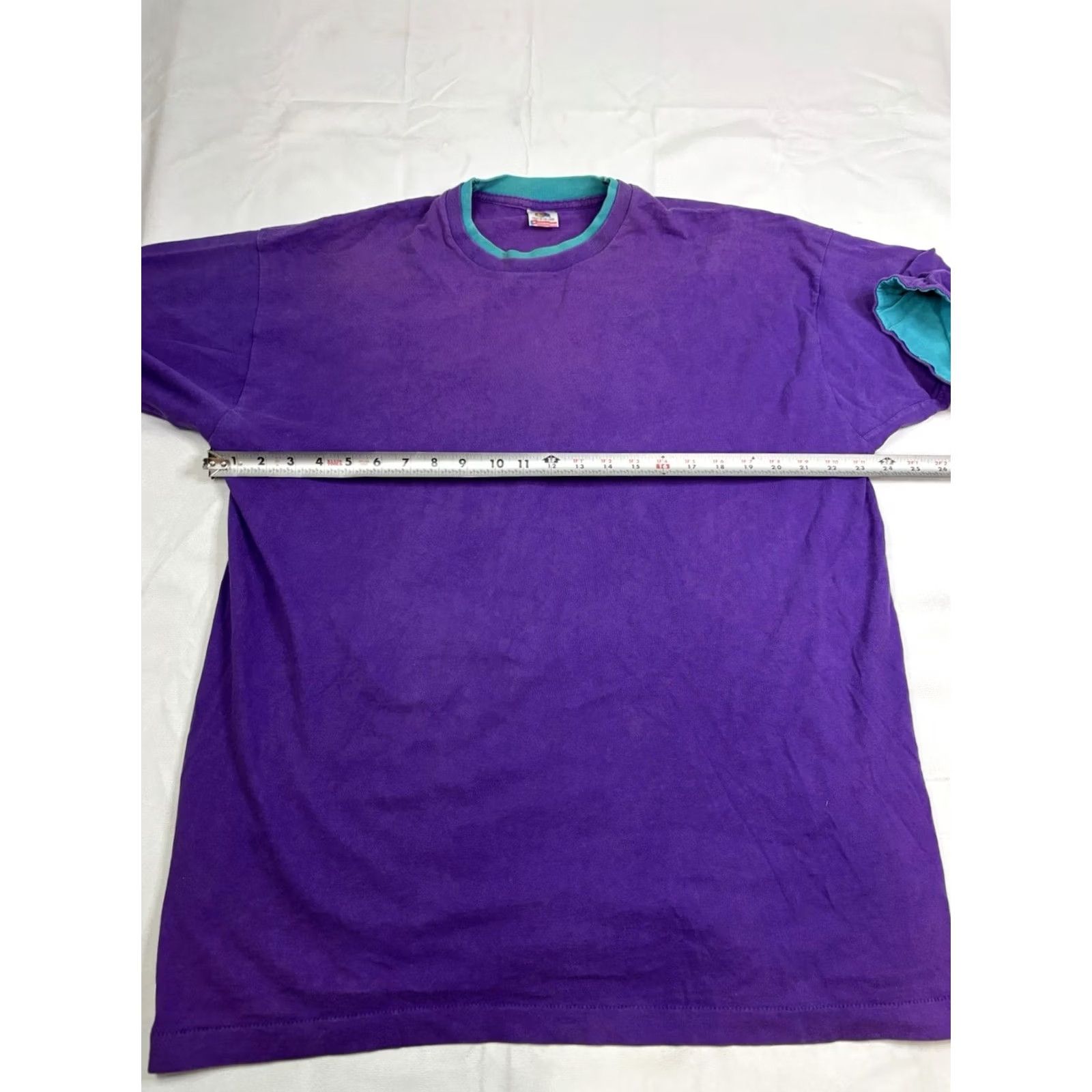 Fruit Of The Loom Fruit Of The Loom Double Collar T Shirt Men’s 2XL Purple USA Stitch Short Sleeve Shirt Mens XXL Purple USA Size US XXL / EU 58 / 5 - 4 Thumbnail