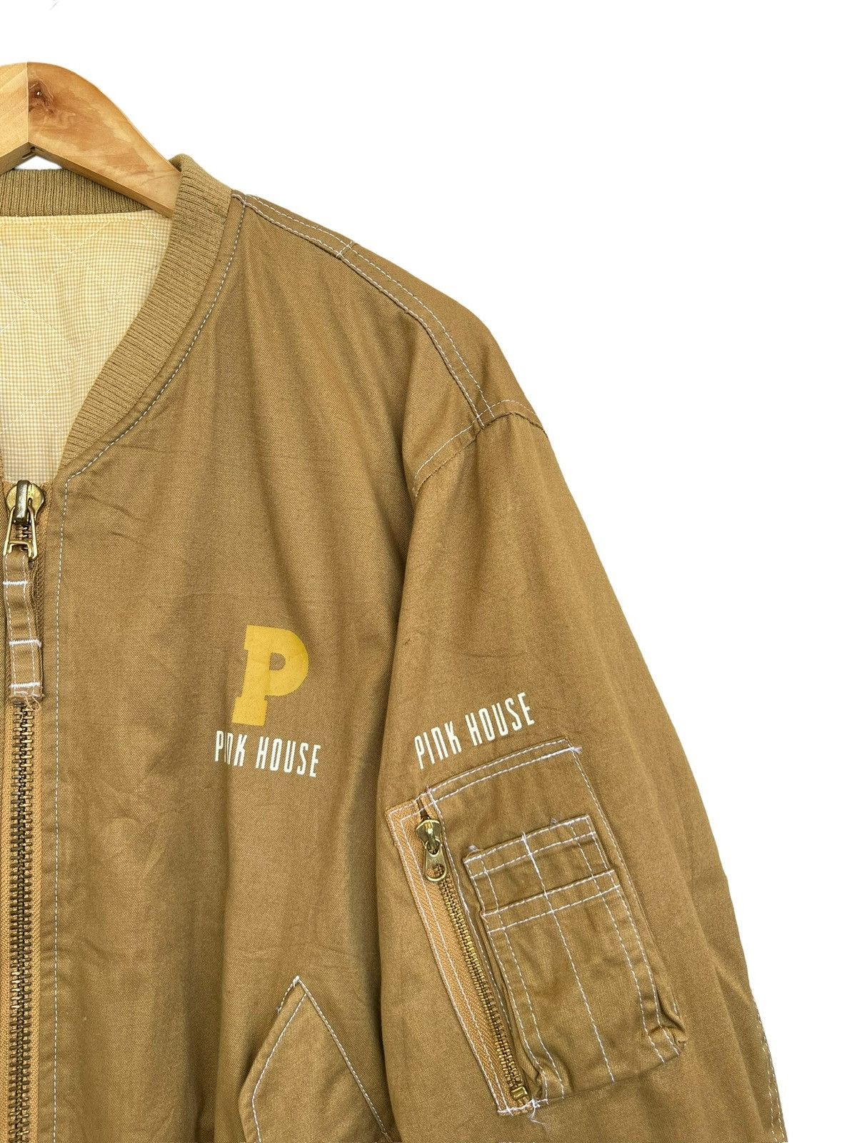 Pink House Pink House Japan Brown Varsity Big Logo Multipocket Jacket Size US L / EU 52-54 / 3 - 9 Thumbnail