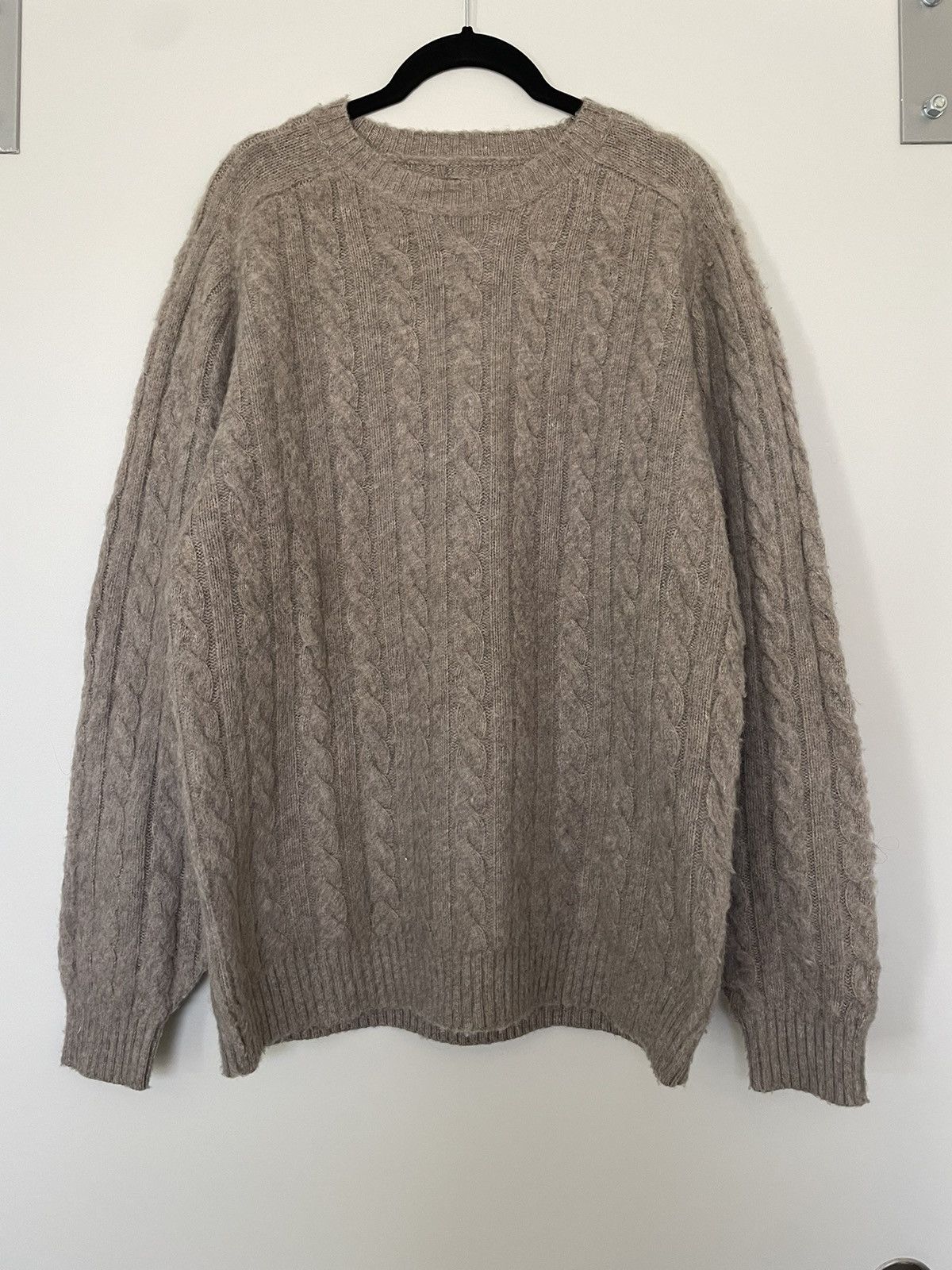 Beams Plus LAST DROP Beams+ Plus Wool CABLE CREW SWEATER Size US XL / EU 56 / 4 - 1 Thumbnail