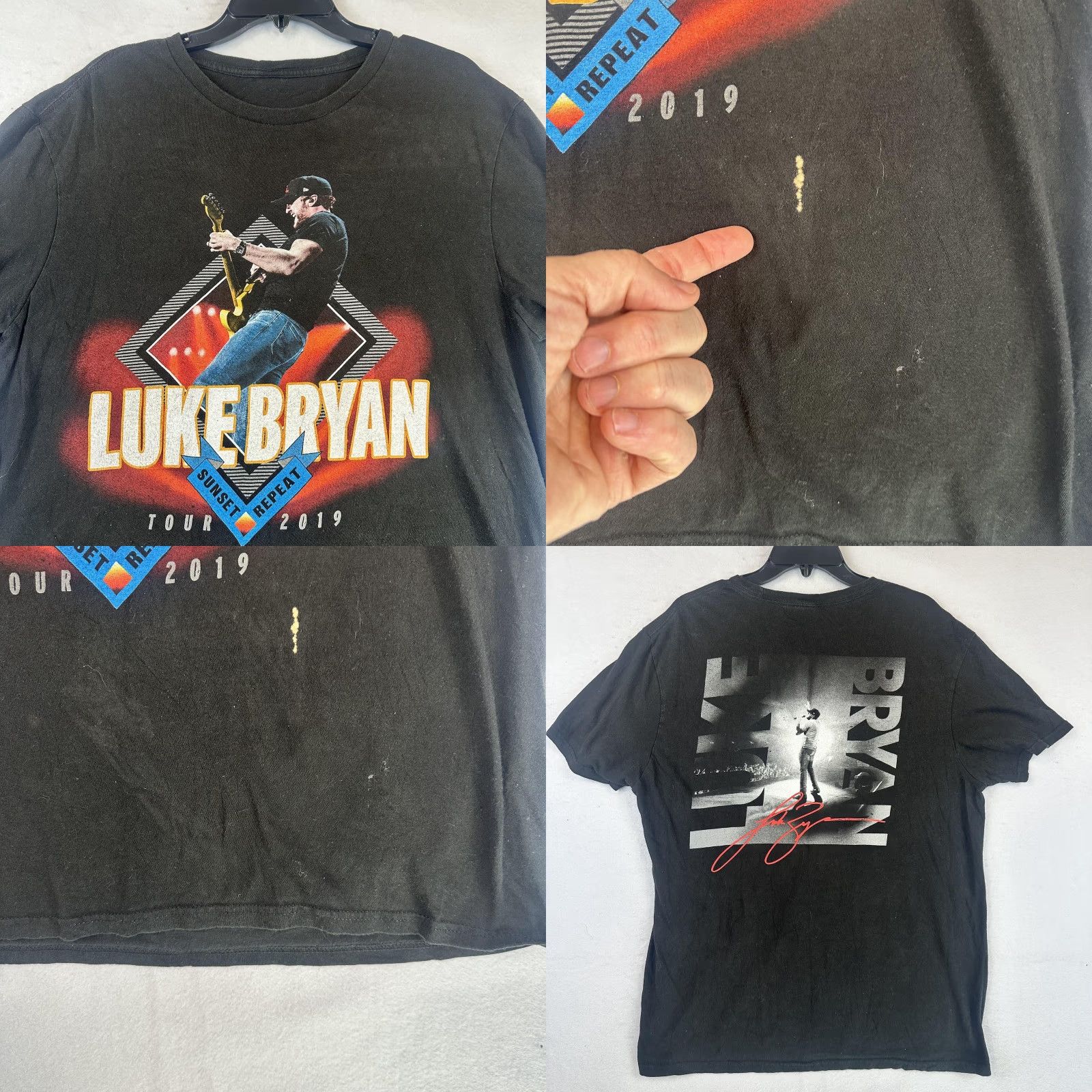 Vintage Luke Bryan Shirt Mens Large Black 2019 Sunset Repeat Tour Concert Graphic Tee Shirt Mens Large Black Luke Bryan 2019 Tour Concert Graphic Tee Size US L / EU 52-54 / 3 - 8 Thumbnail
