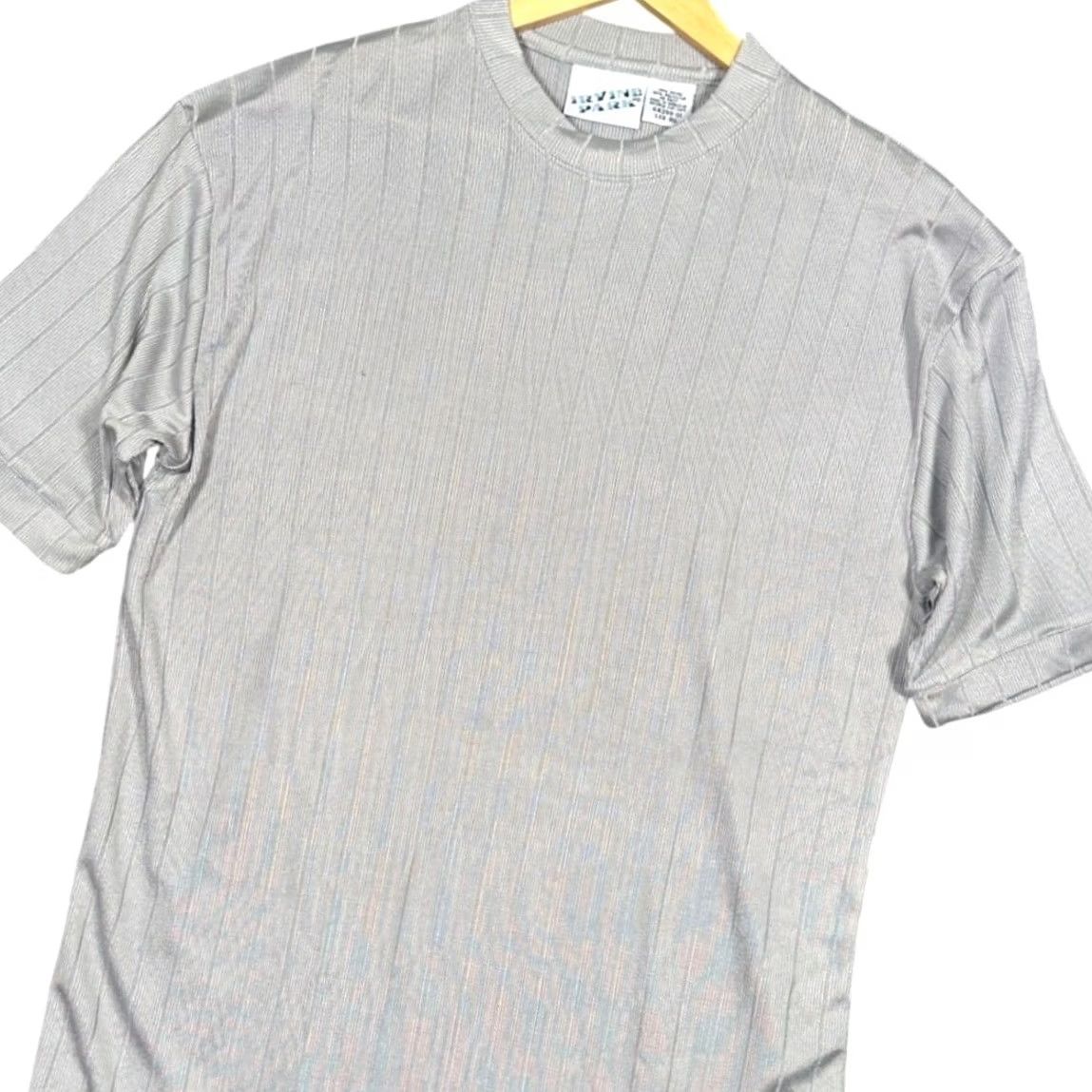 Vintage Irvine Park Mens Gray Vertical Stripe Short Sleeve T-Shirt L XL Size US L / EU 52-54 / 3 - 3 Thumbnail
