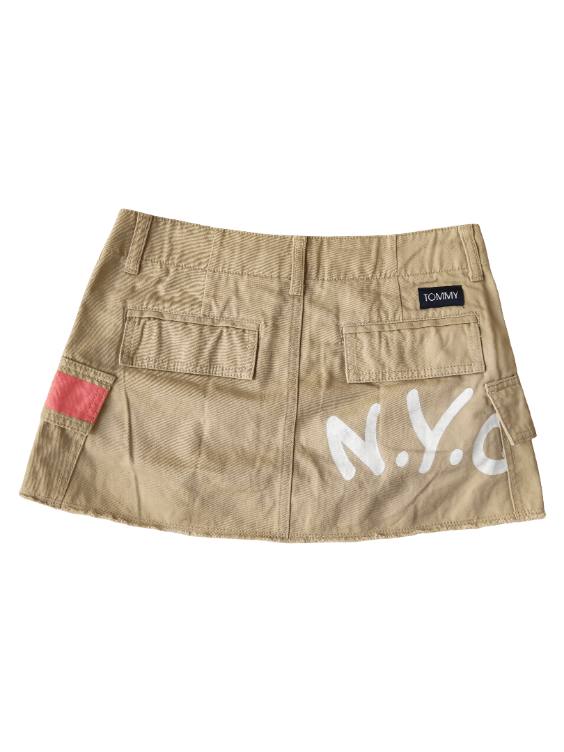 Tommy Hilfiger Tommy Hilfiger Japan Y2K Khaki Mini Skirt NYC Graphic Size 30" / US 8 / IT 44 - 1 Thumbnail