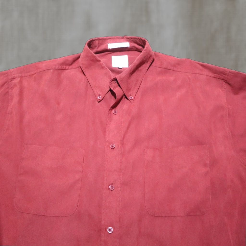 Vintage Forsyth Shirt Mens XL Red Solid Long Sleeve Button-Up Casual Shirt Size US XL / EU 56 / 4 - 1 Thumbnail