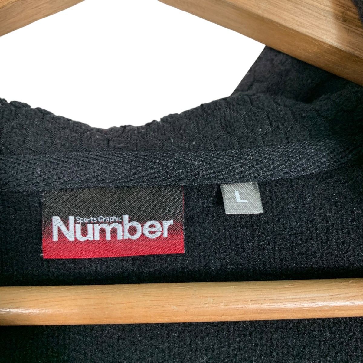 Japanese Brand NUMBER ATHLETICS Big Logo Zipper Hoodie Sweatshirt #1277-C57 Size US L / EU 52-54 / 3 - 15 Thumbnail