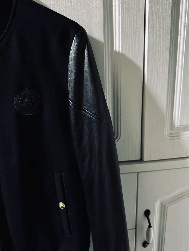 Versace Versace Knitted embroidered patchwork jacket leather jacke Size US L / EU 52-54 / 3 - 4 Thumbnail