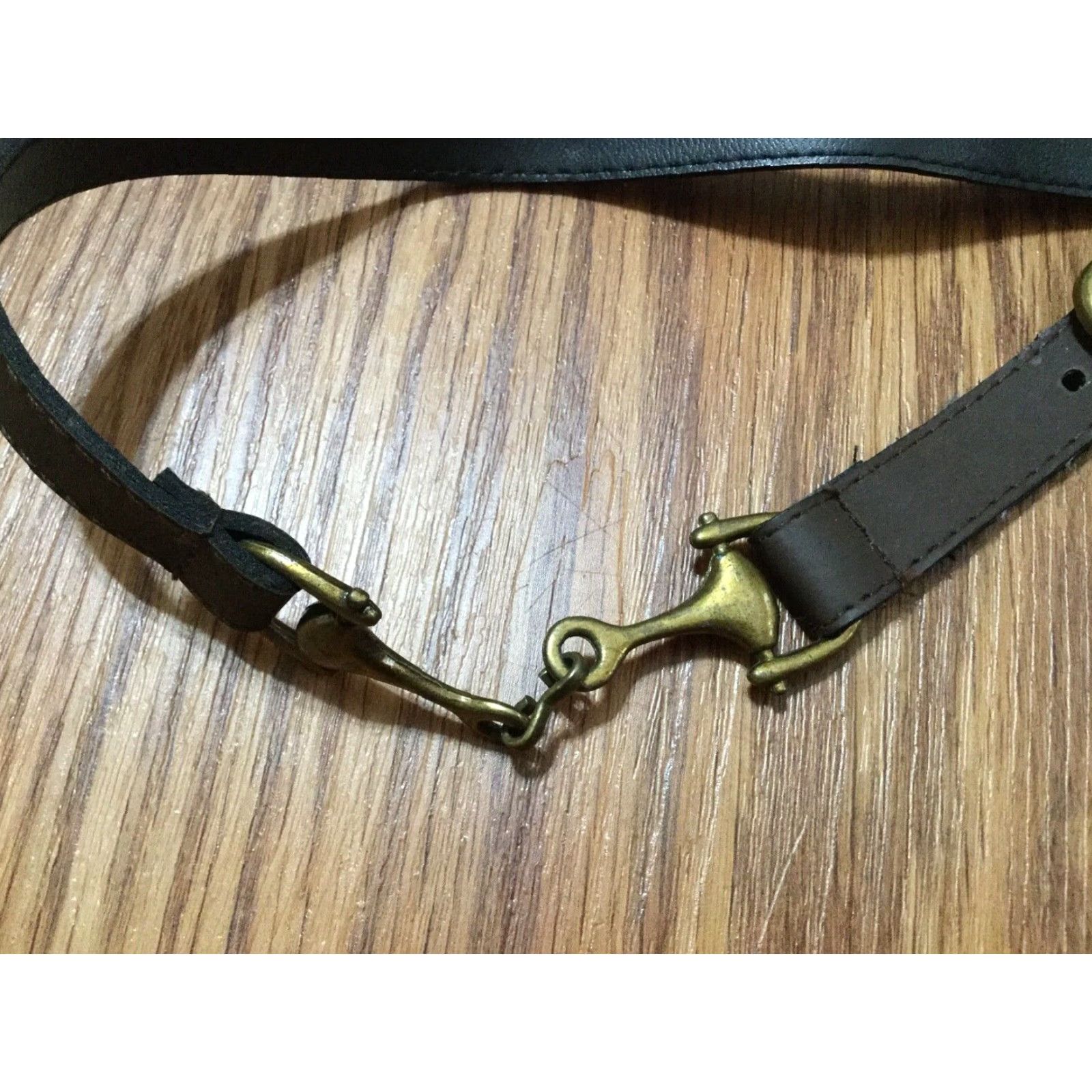 Vintage VINTAGE Brown Leather & Chain Belt M Regular Fashion Women Size ONE SIZE - 2 Thumbnail