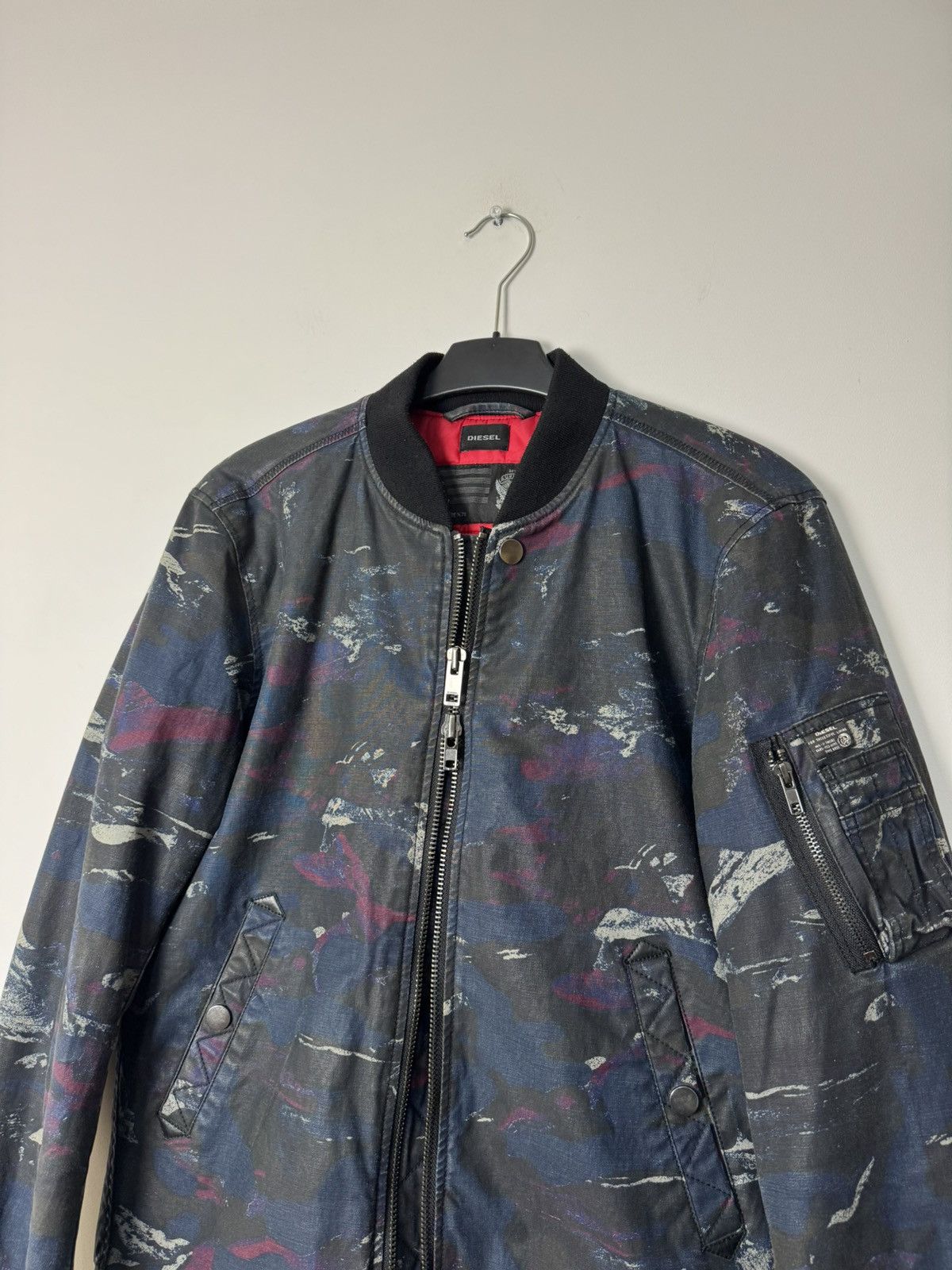 Diesel Rare Vintage Diesel Camo Bomber Jacket Avant-Garde Style Size US M / EU 48-50 / 2 - 6 Thumbnail
