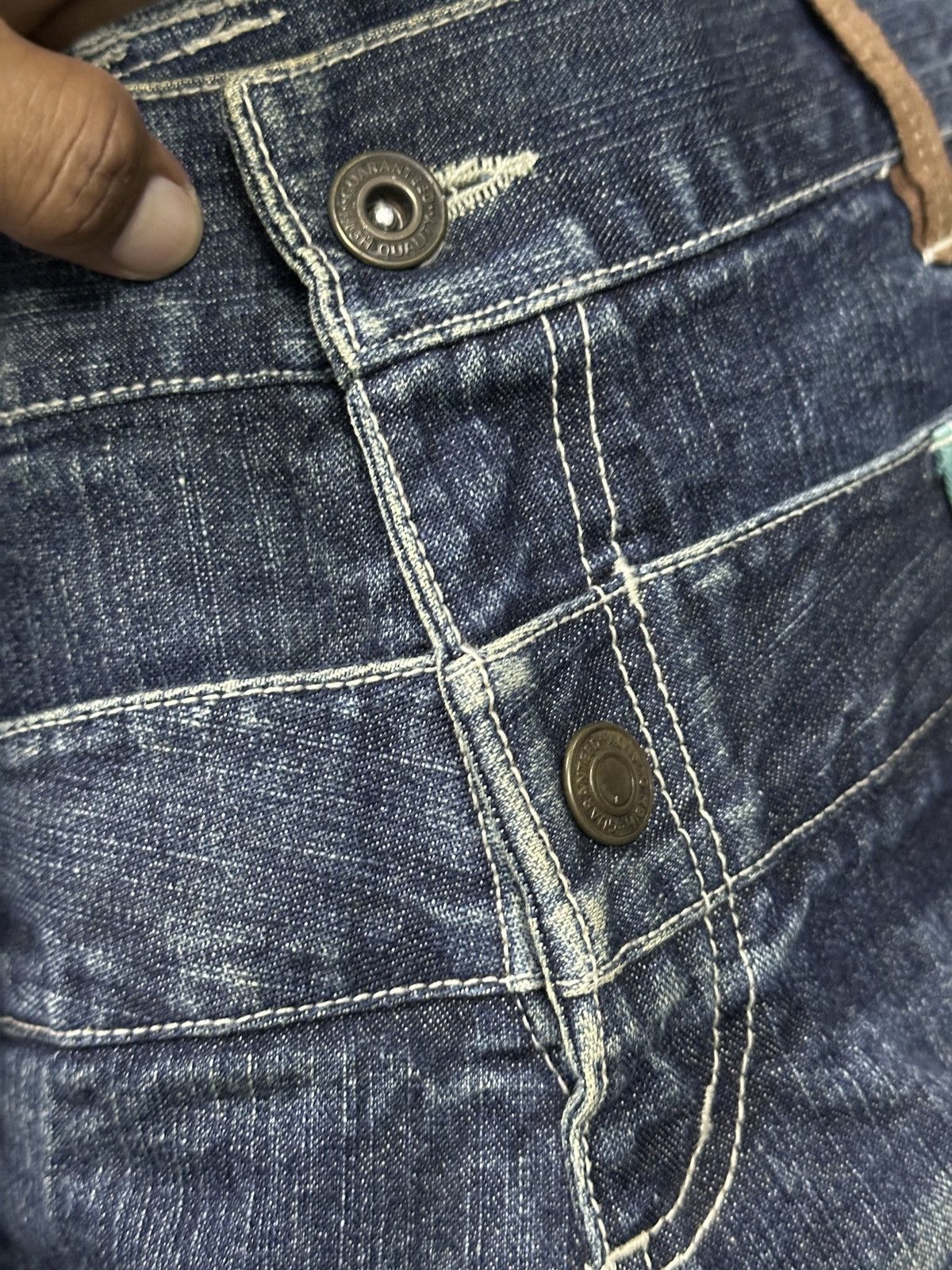 Japanese Brand Twist Legs 🎌💥 Denim Streewear Double Waist 💥 Size US 34 / EU 50 - 7 Thumbnail