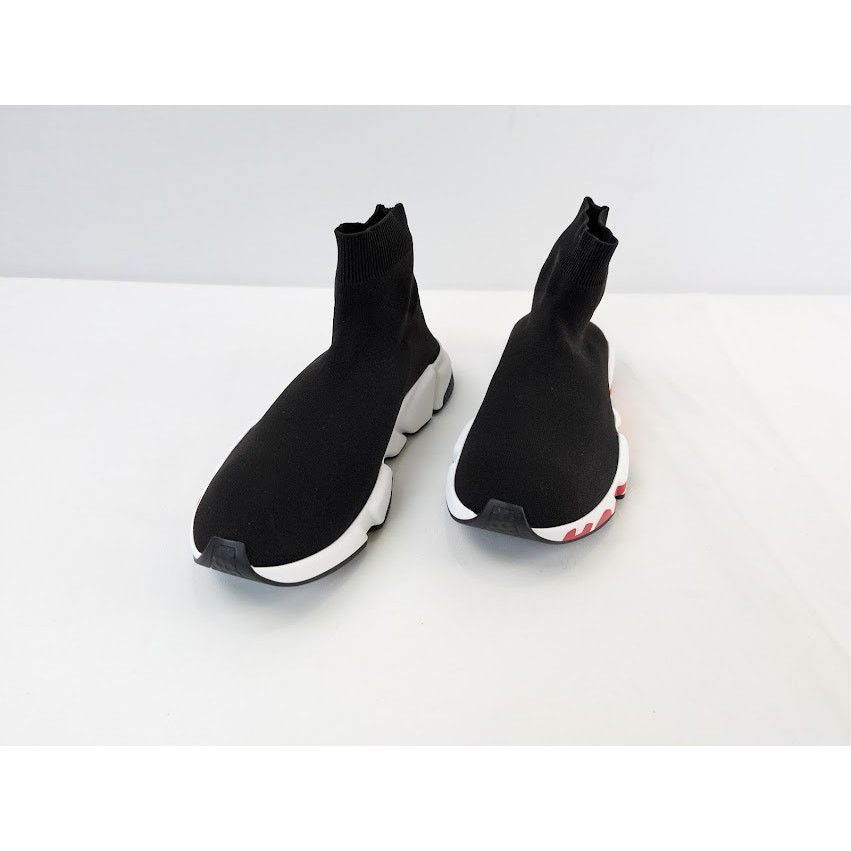 Balenciaga o1rshd1 Speed LT Graffiti Sneakers in Black / White / Red Size US 8 / EU 41 - 8 Thumbnail