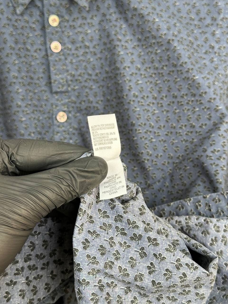 Paul Smith Paul Smith Jeans Button Up Shirt Flowered Navy LS Size US L / EU 52-54 / 3 - 14 Thumbnail