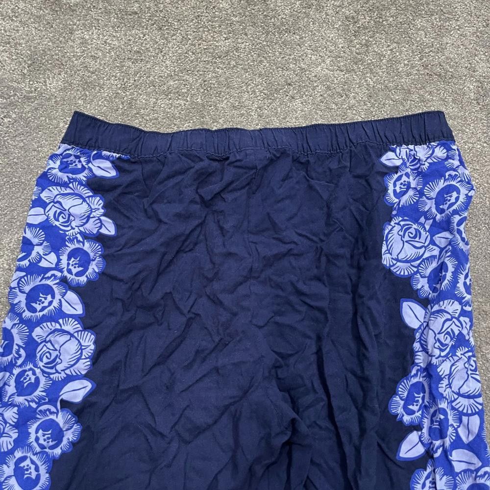 Designer Aerie blue and purple floral jogger pants Size 32" / US 10 / IT 46 - 6 Thumbnail