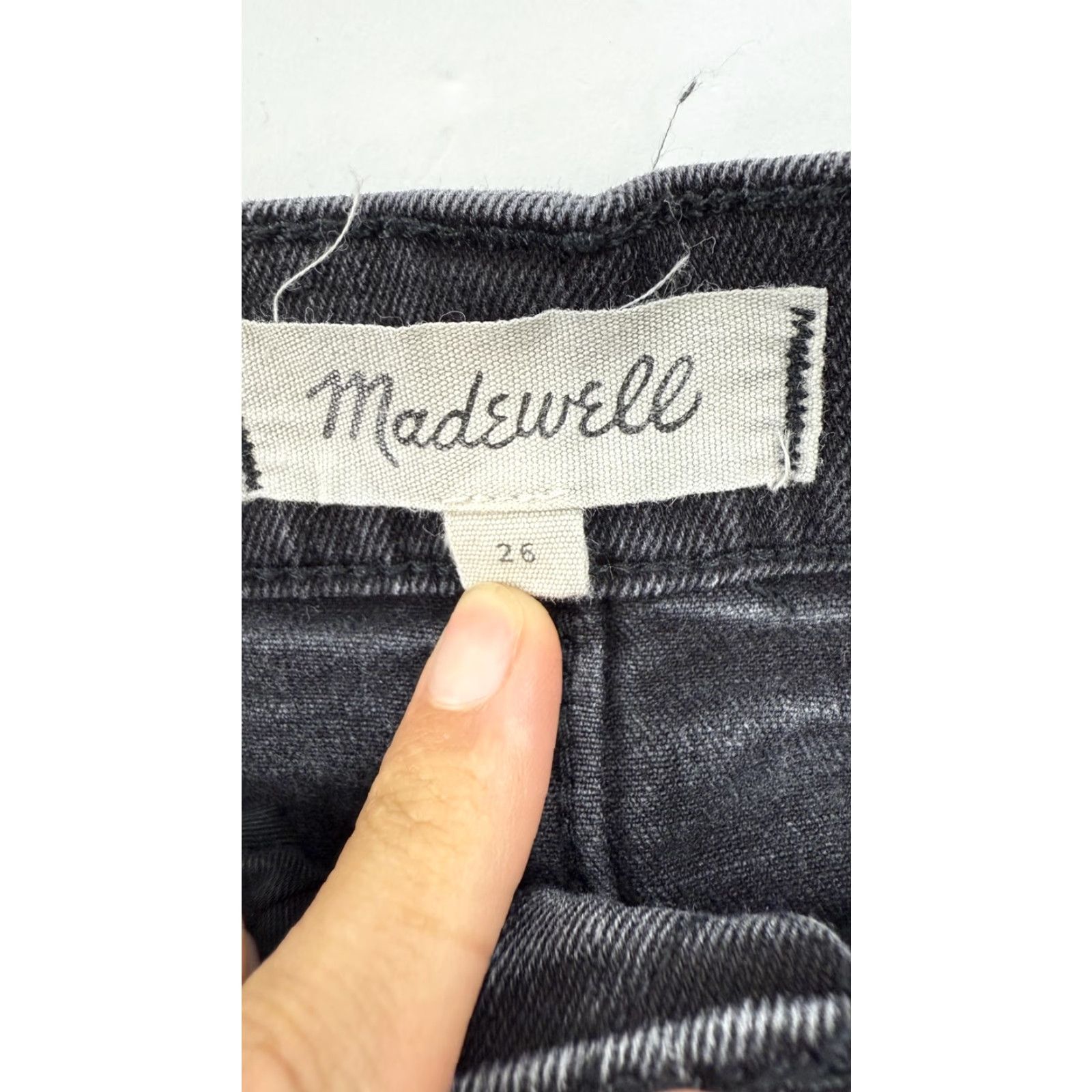 Madewell Madewell Skirt Womens 26 Black Denim High Rise Raw Hem Frayed Mini Casual Size 26" / US 2 / IT 38 - 5 Thumbnail