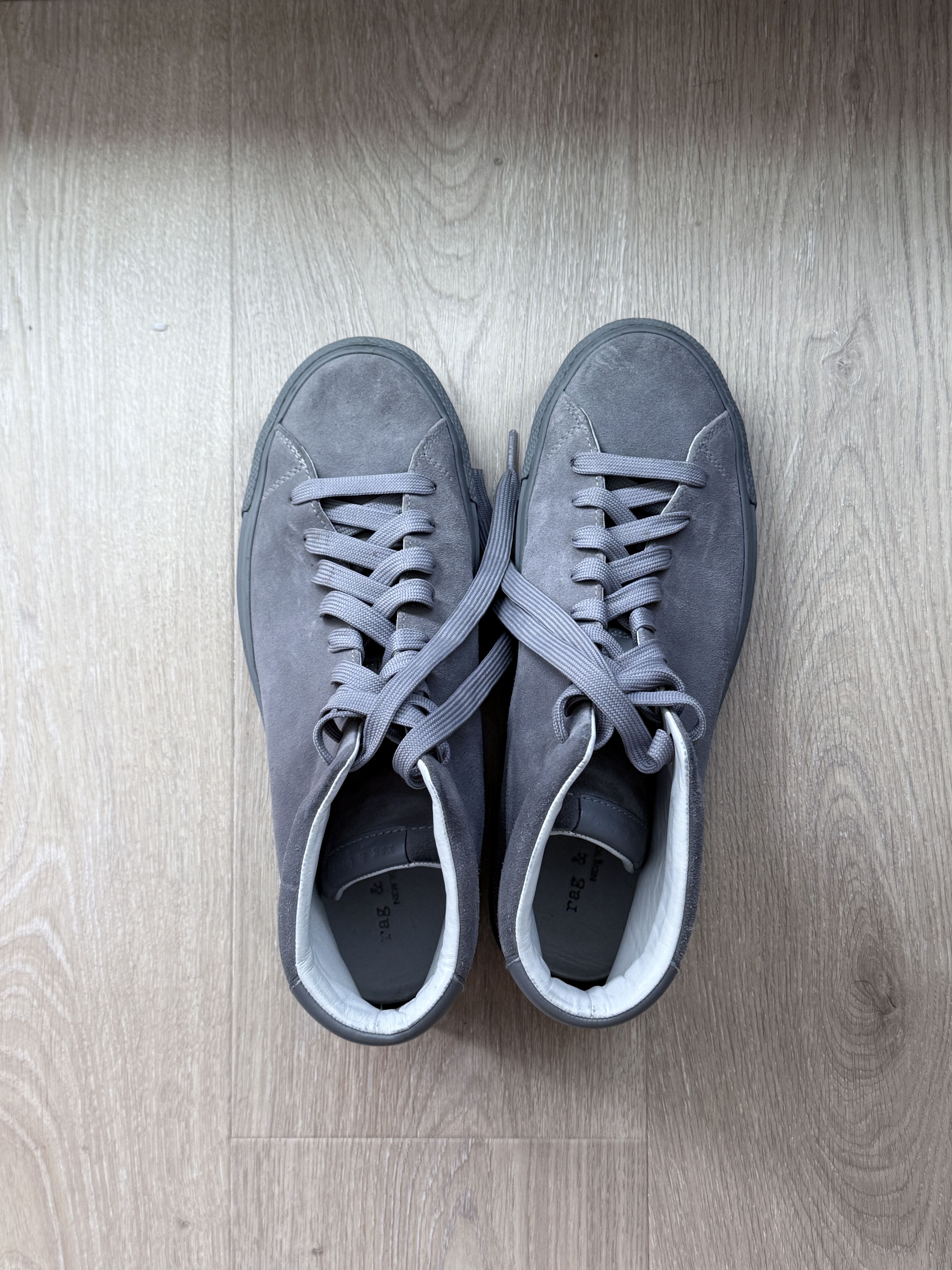 Rag & Bone Rag & Bone RB1 High Top Suede Sneakers Grey — Excellent Size US 10 / EU 43 - 2 Thumbnail