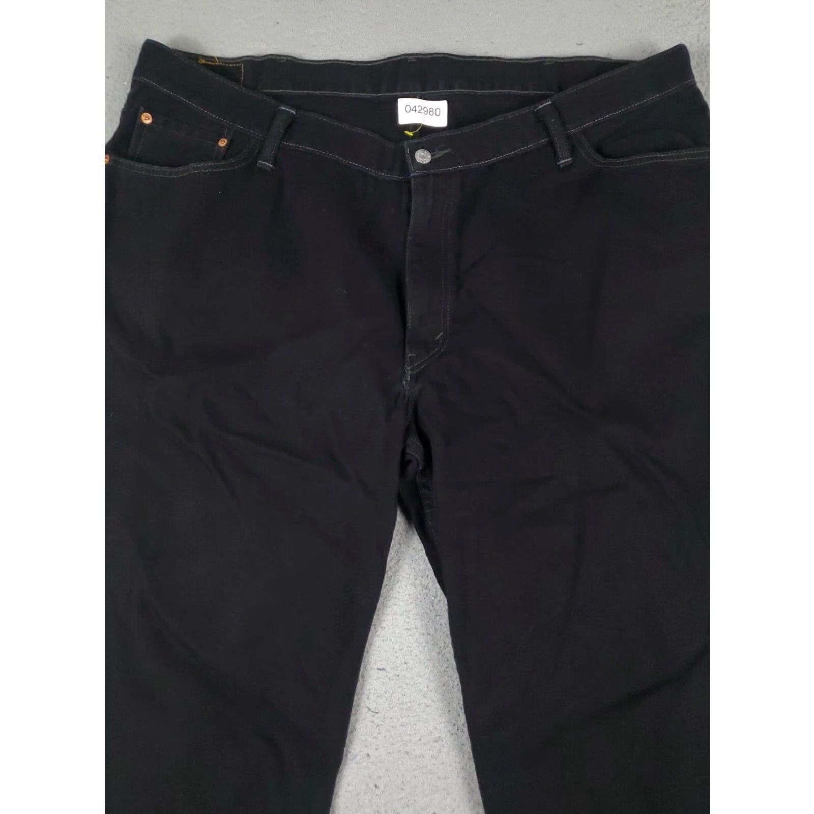 Levi's Levis 550 Jeans Mens 43x25 Black Straight Leg Cotton Denim Pants Mens Size US 43 - 2 Thumbnail