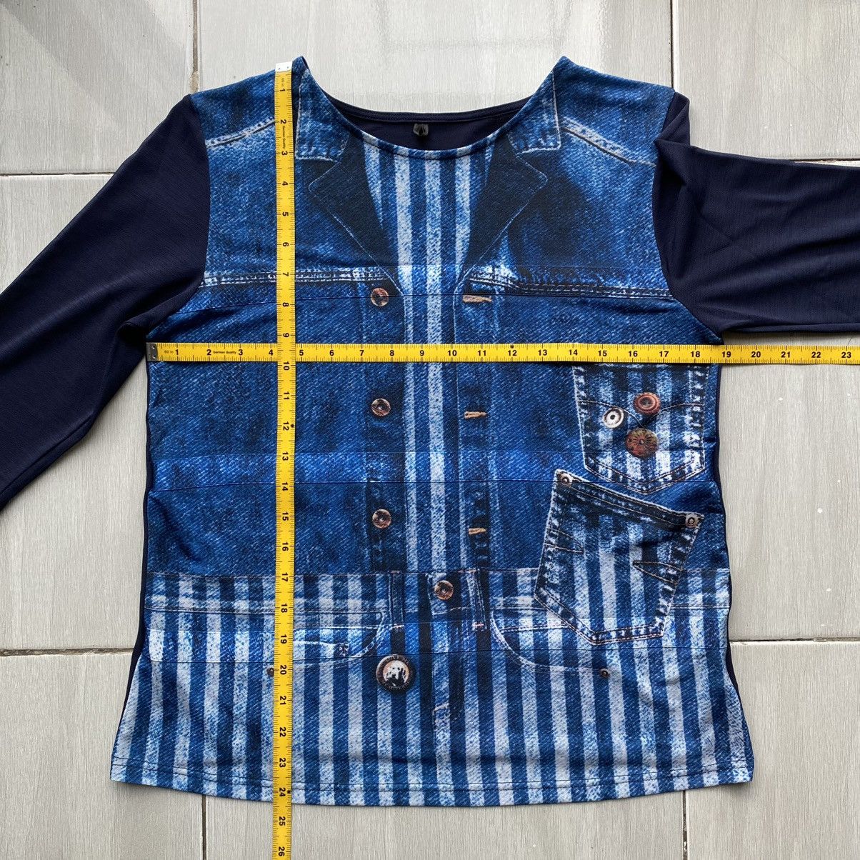 Japanese Brand × Vintage Japanese Longsleeve Denim Style Art Print Size L / US 10 / IT 46 - 18 Thumbnail