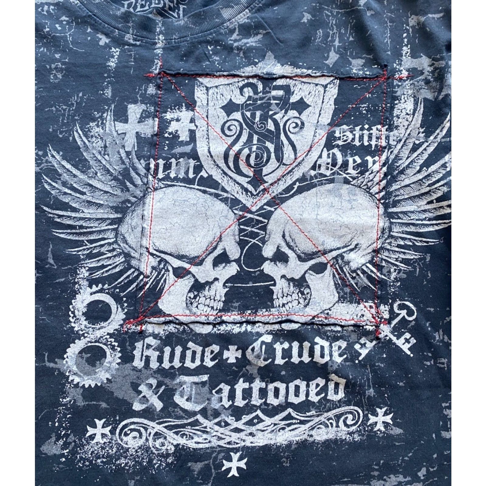 Affliction Rebel Saints T-Shirt Men’s Large Multicolor Skull Y2K Short Sleeve Affliction Rebel Saints Brand Size US L / EU 52-54 / 3 - 7 Thumbnail