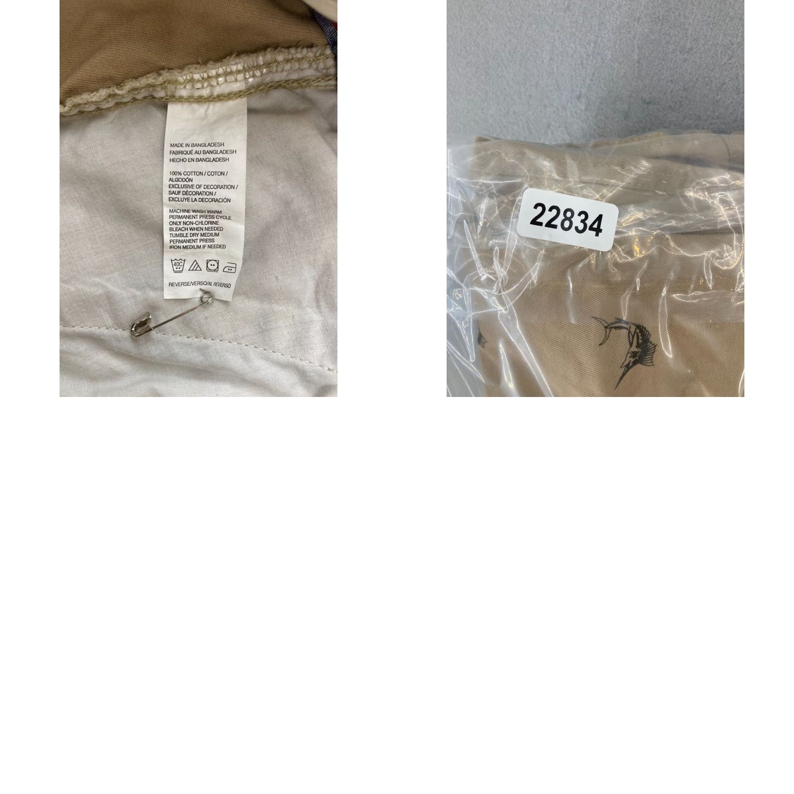 Izod IZOD Mens Shorts 30 Khaki Marlin Print All Over Preppy Outdoor - Beige Cotton Chino Short Adult Regular 30 Men's Size US 30 / EU 46 - 8 Thumbnail