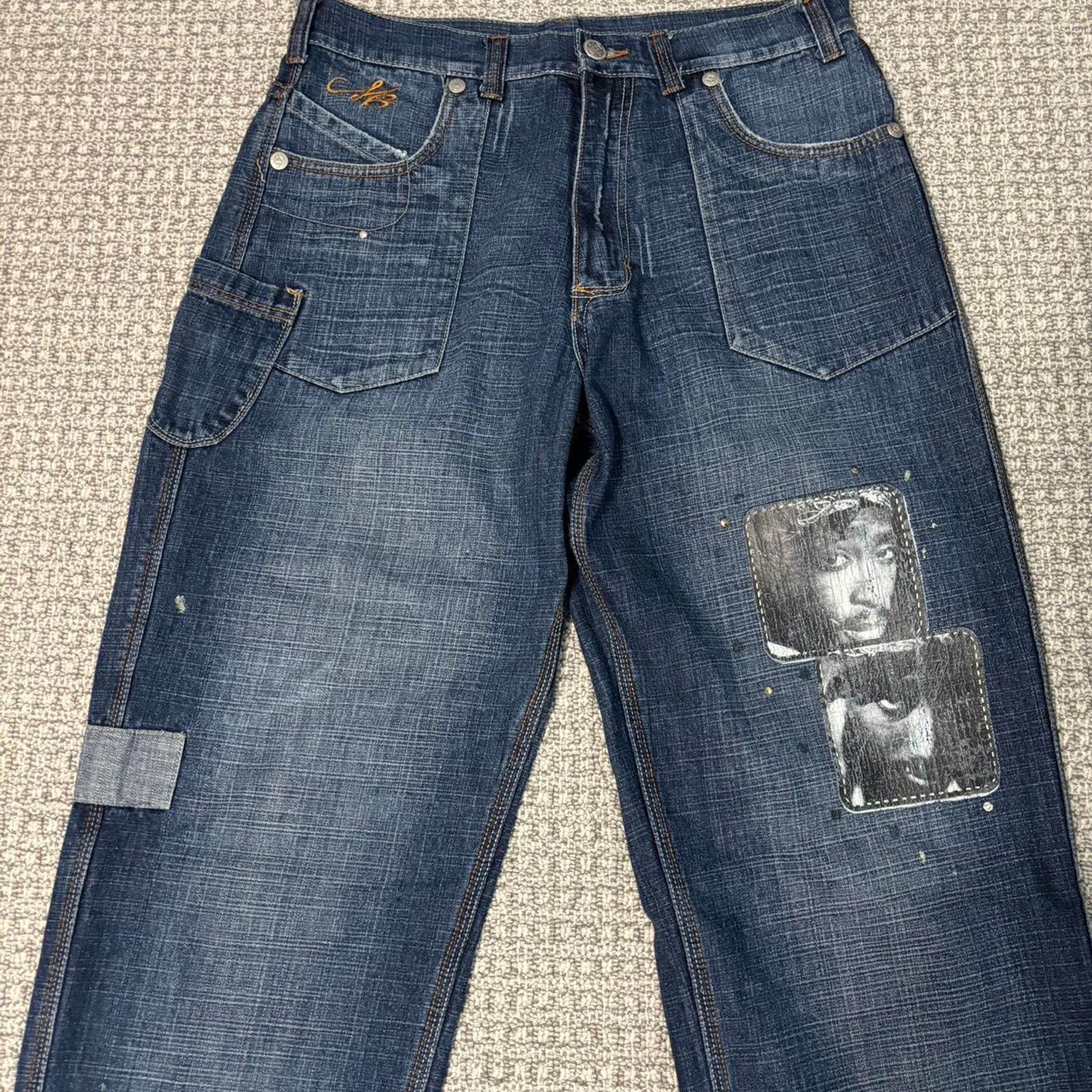 Makaveli Vintage Makaveli Tupac Shakur Extremely Baggy Y2K Jeans Size US 34 / EU 50 - 2 Thumbnail