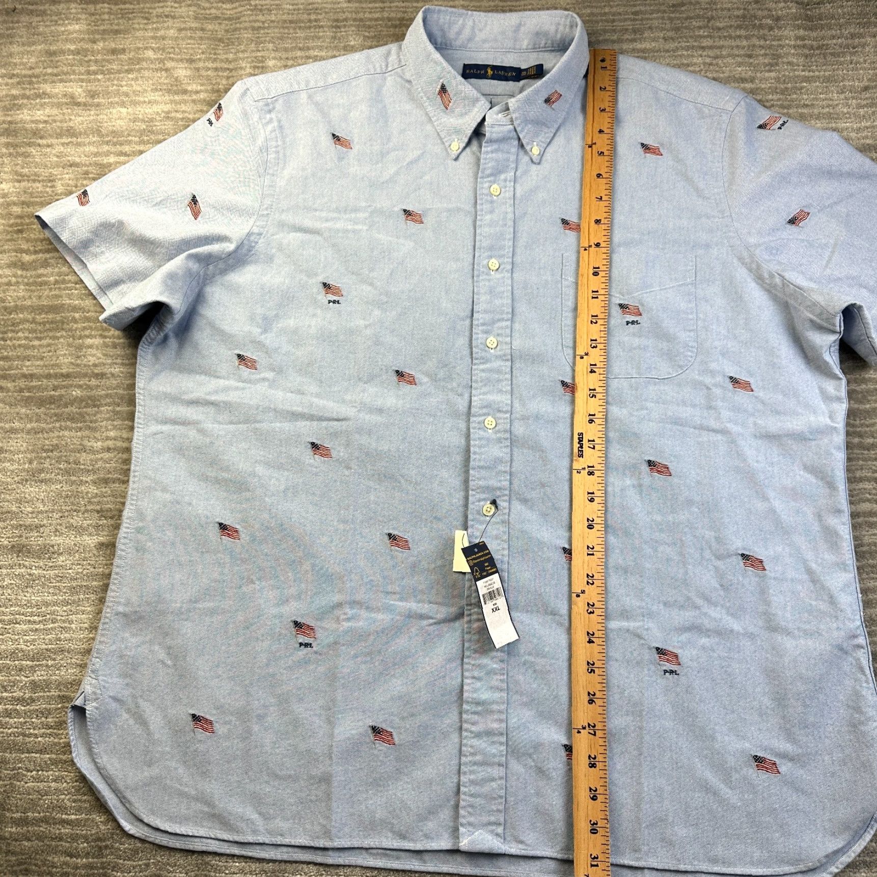 Ralph Lauren NEW Ralph Lauren Shirt Mens 2XL Blue American Flag All Over Print Size US XXL / EU 58 / 5 - 7 Thumbnail