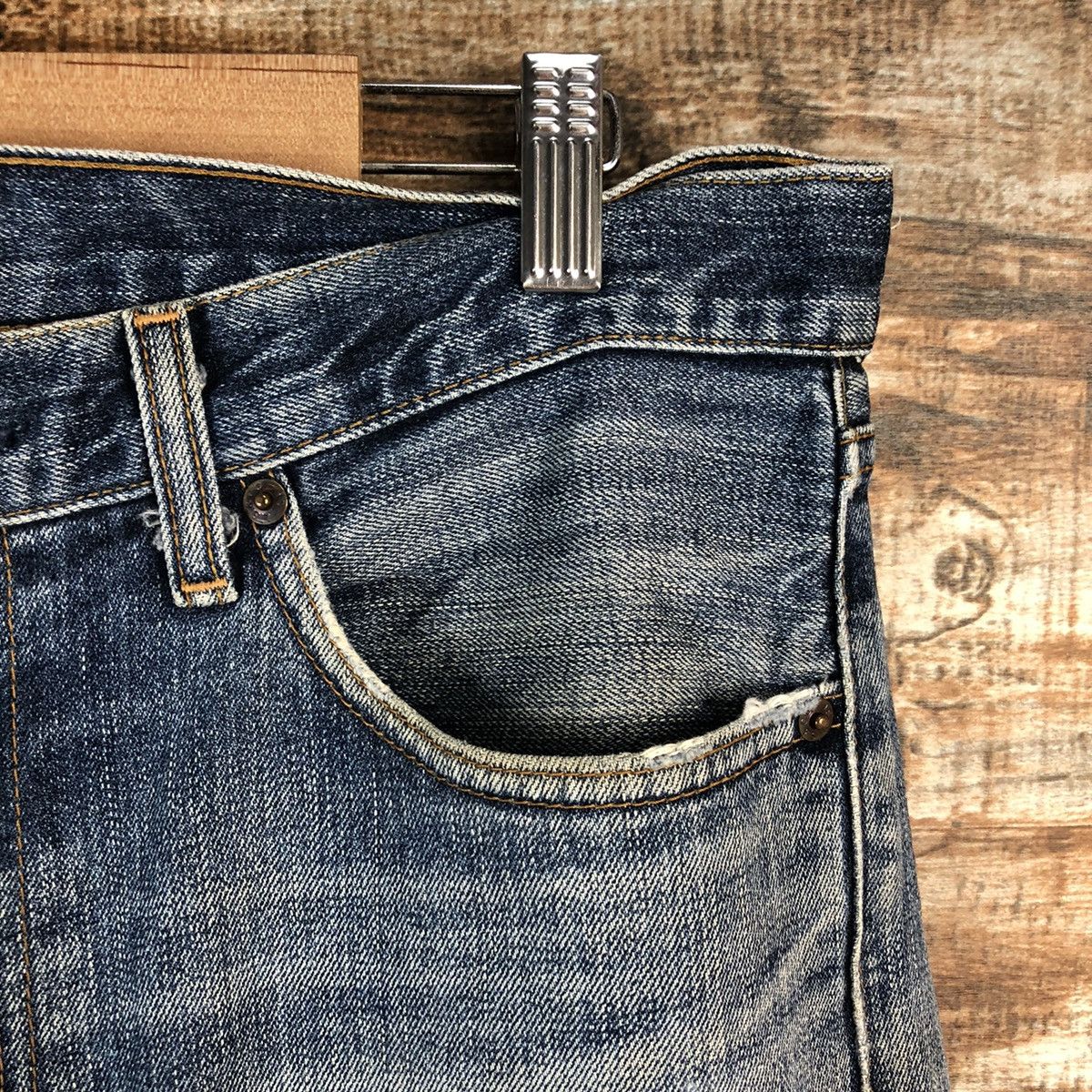 Levi's DL Levis 505 Blue vintage Denim Pants #C198 Size US 33 - 8 Thumbnail