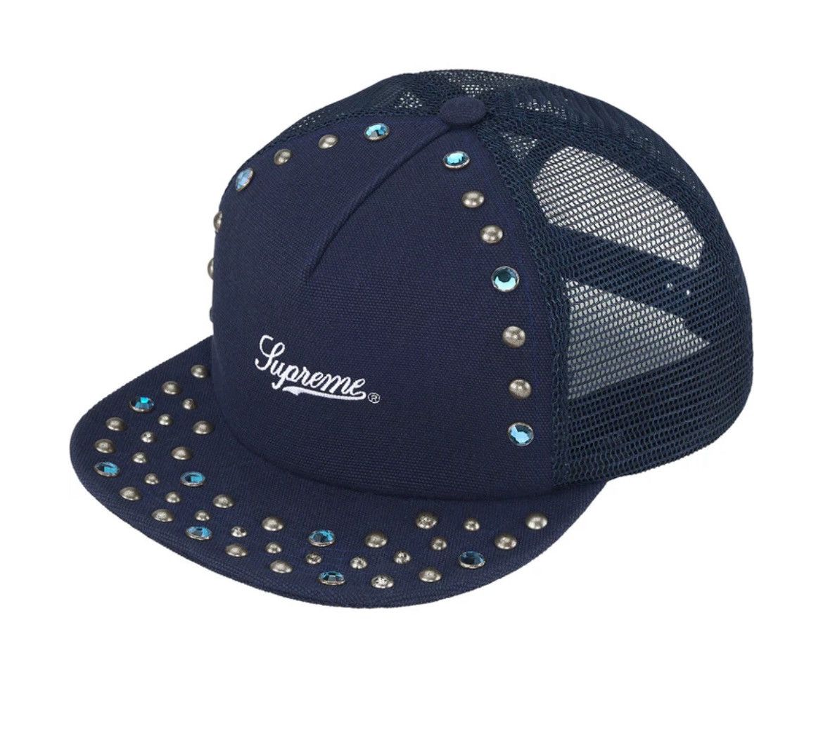 Supreme B.B Simon Studded 5-Panel Hat Navy Blue