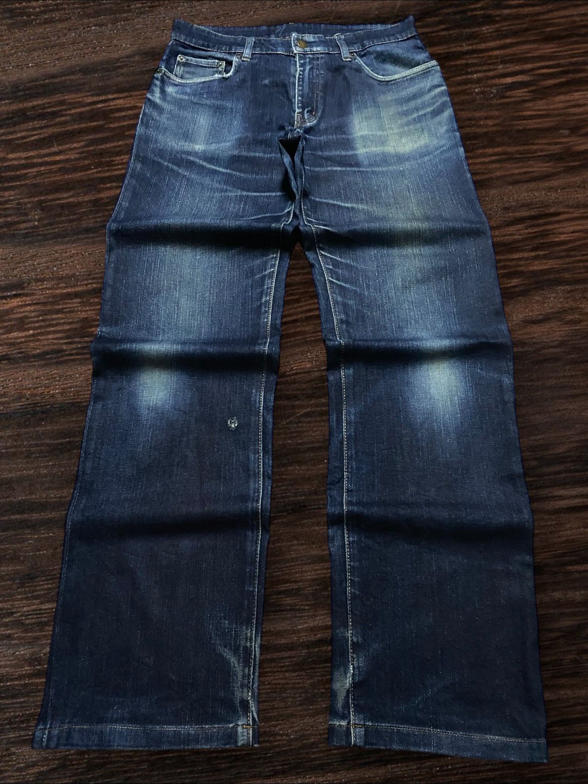 Jun Takahashi Vintage Japanese Brand Uniqlo Fade Wash Distressed Slim Jean Size US 30 / EU 46 - 1 Thumbnail