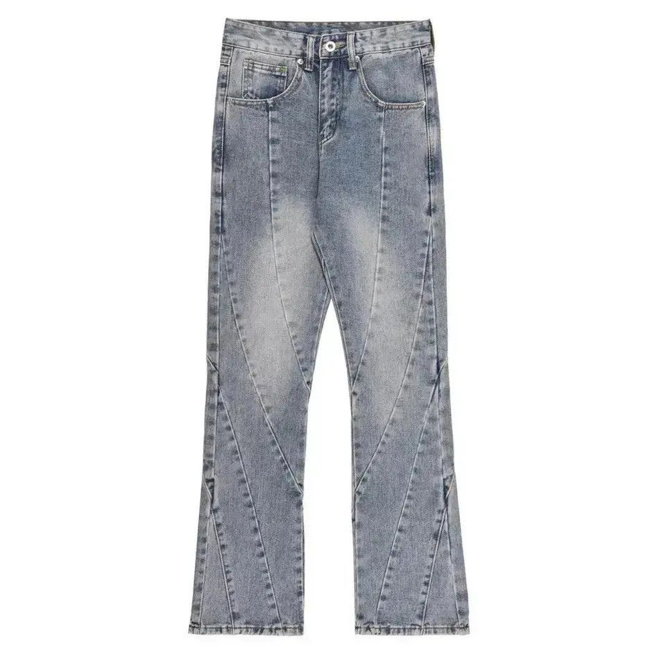 Japanese Brand Skinny Jeans Men Streetwear Autumn Blue Slim Trousers Y2k Size US 32 / EU 48 - 6 Thumbnail