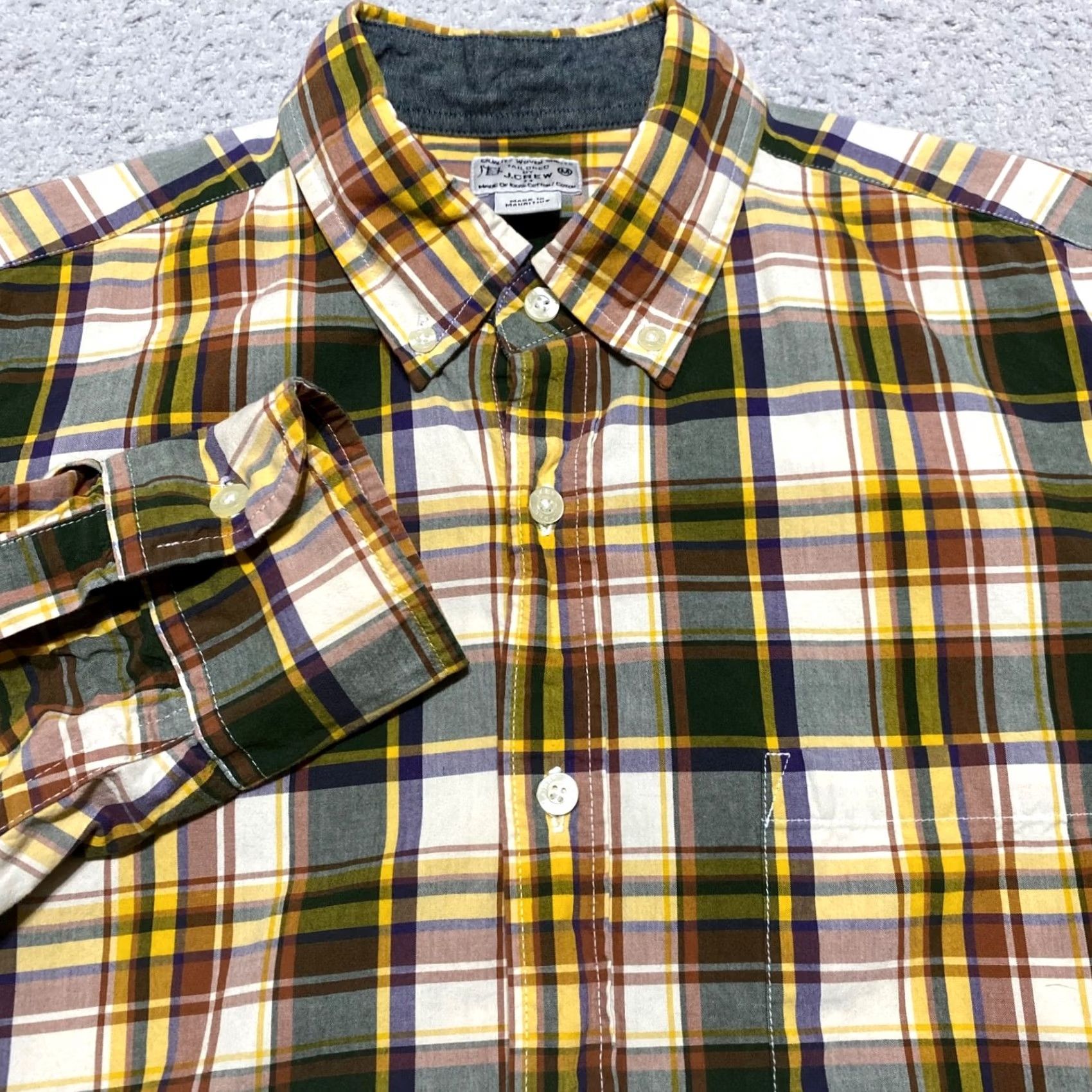 J.Crew J. Crew Mens Medium Multicolor Plaid Long Sleeve Button-Down Shirt 100% Cotton Size US M / EU 48-50 / 2 - 4 Thumbnail