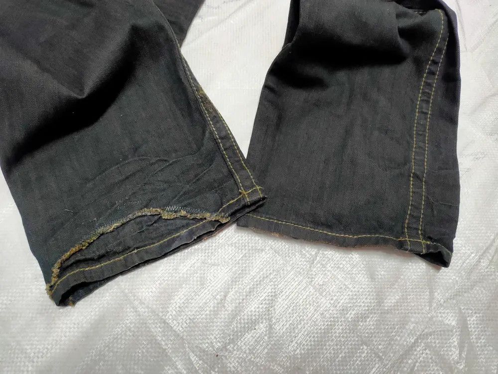 MEK Mek japanese distressed low waist denim Size US 33 - 10 Thumbnail