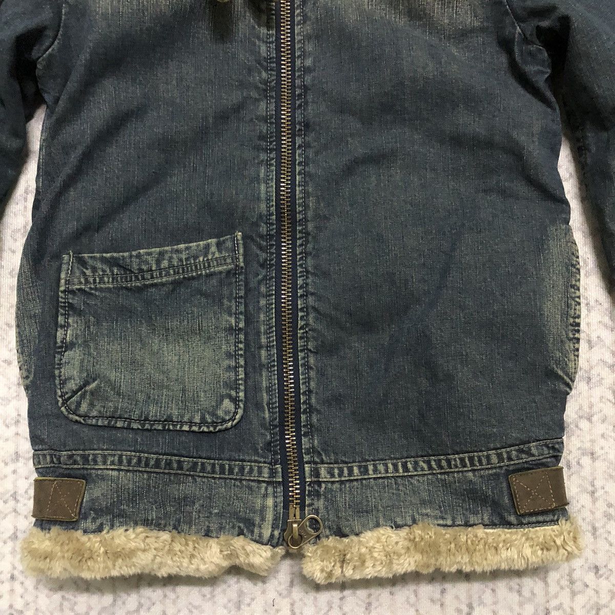 Japanese Brand × Johnbull × Vintage Rare Vintage Johnbull Fur Denim Jacket Size US XXS / EU 40 - 3 Thumbnail