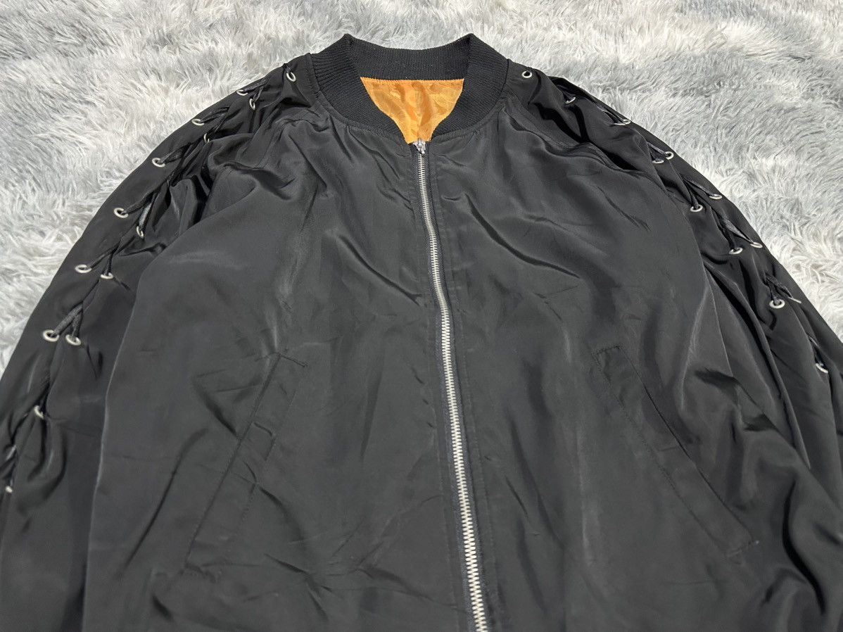 Japanese Brand 🔥Sick Y2K Japanese Bondage Laces Up Bomber Jacket Vkei Punk Size US M / EU 48-50 / 2 - 3 Thumbnail