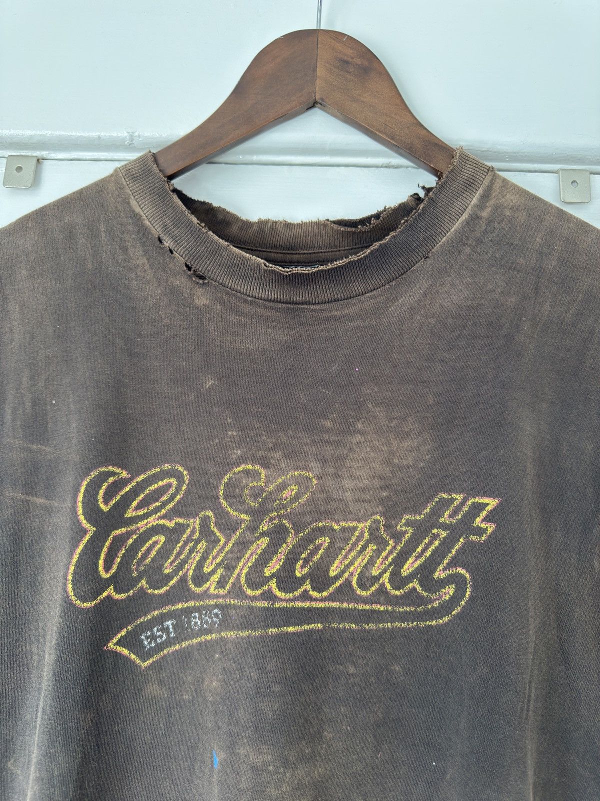 Carhartt Sun Faded Carhartt Script Spellout Cutoff Tee Size US XL / EU 56 / 4 - 4 Thumbnail