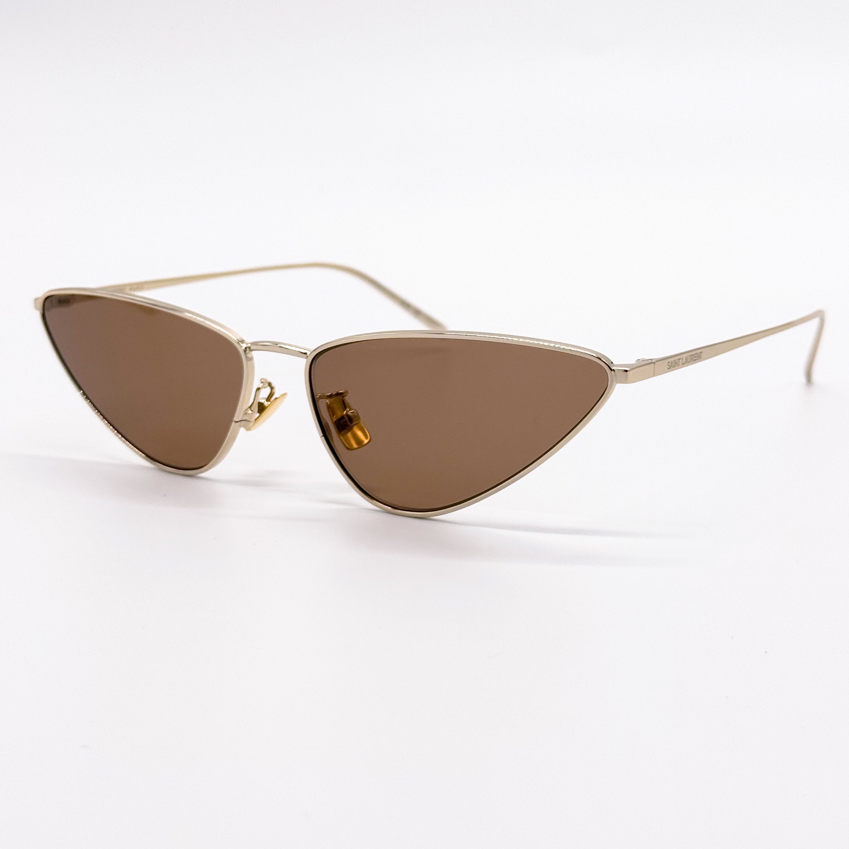 Yves Saint Laurent NEW SAINT LAURENT SL 487 003 WOMEN GOLD BROWN SUNGLASSES Size ONE SIZE - 3 Thumbnail