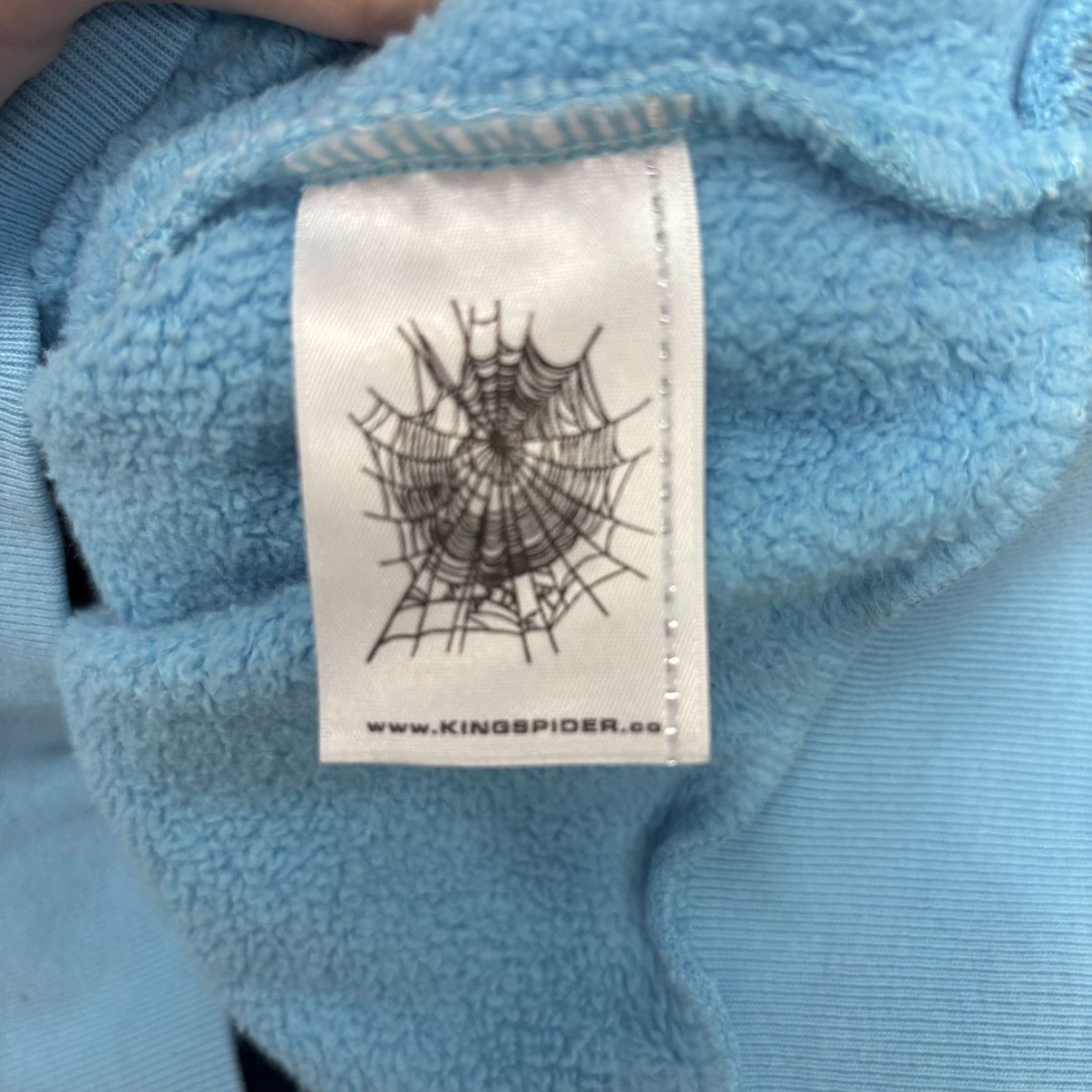 Sp5der Sp5der OG Web V2 Spray Hoodie Light Blue Size US S / EU 44-46 / 1 - 3 Thumbnail
