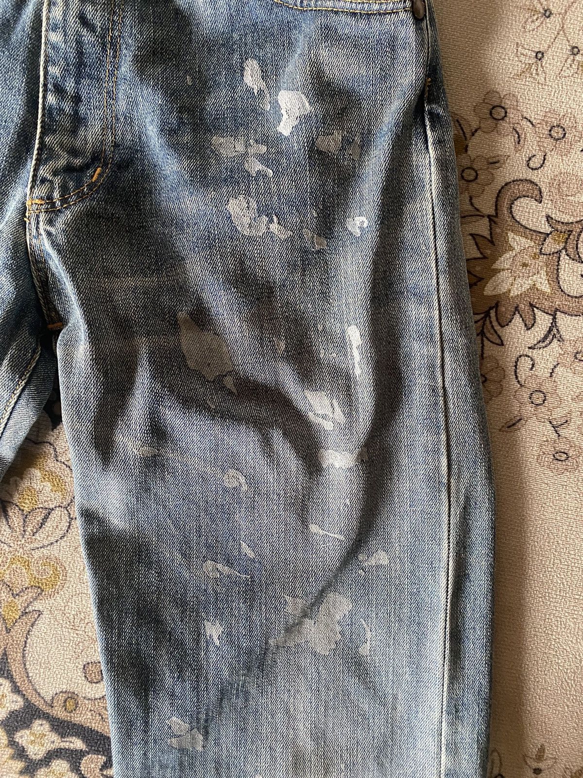 Vintage Vintage Wrangler Distressed Paint Style Denim Size US 29 - 5 Thumbnail