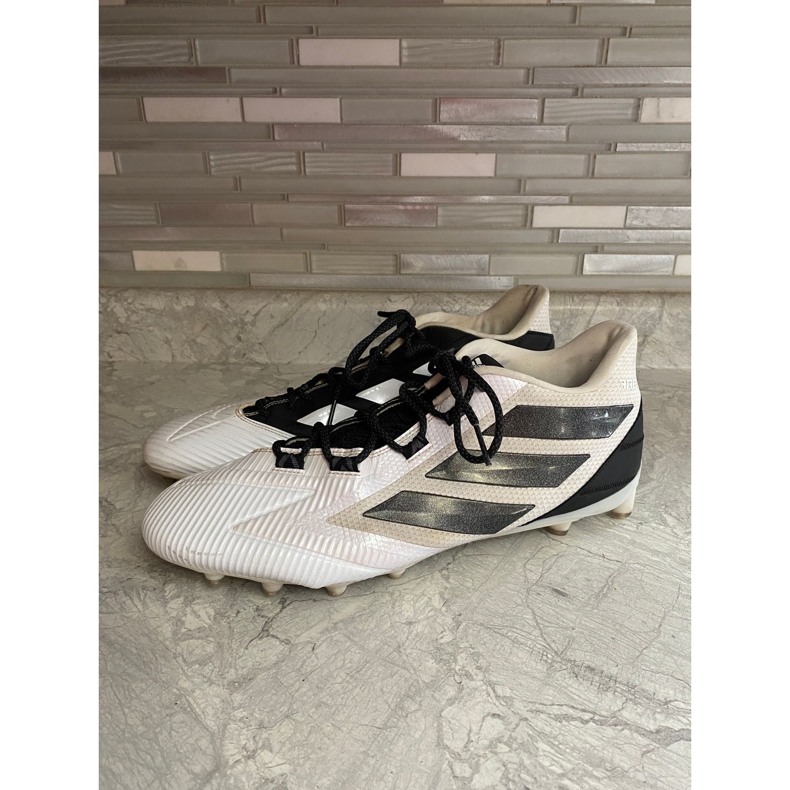 Adidas Adidas Freak White and Black Football Cleats Size 15 Size US 15 / EU 48 - 1 Thumbnail