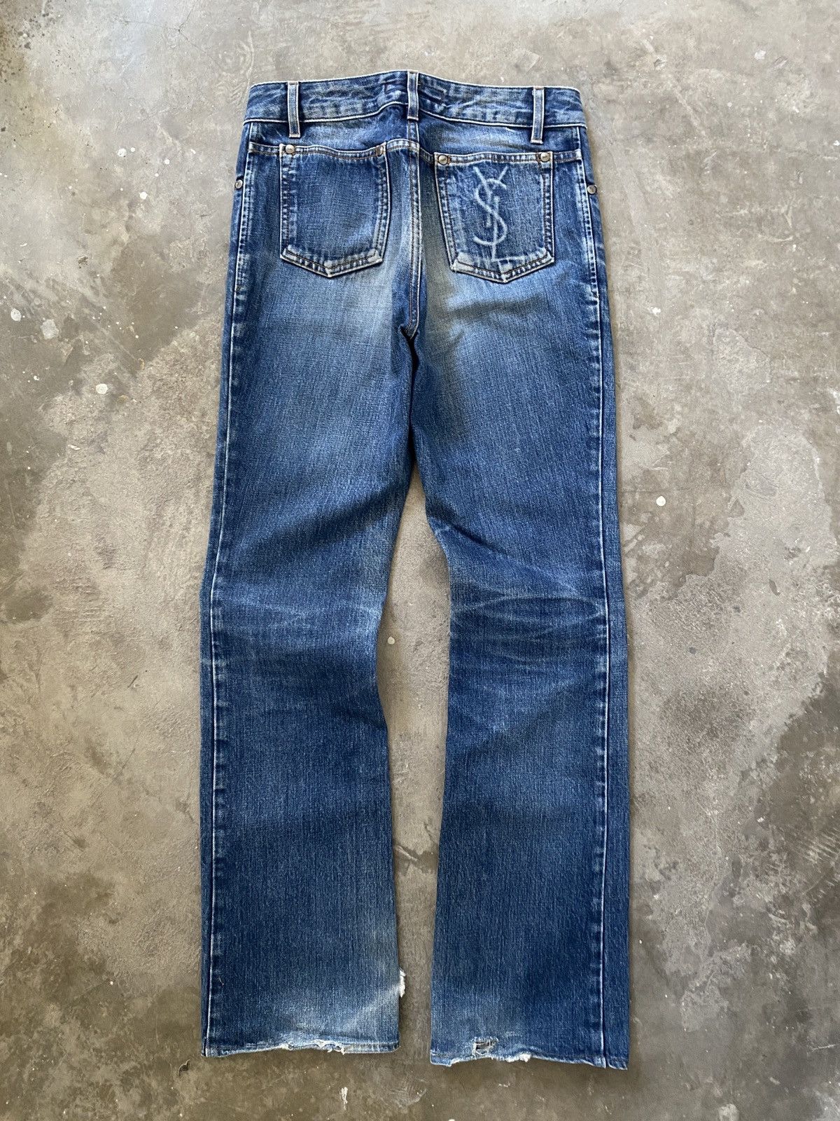 Yves Saint Laurent AW2004 Tom Ford Era YSL Washed Flared Denim Size US 28 / EU 44 - 1 Thumbnail