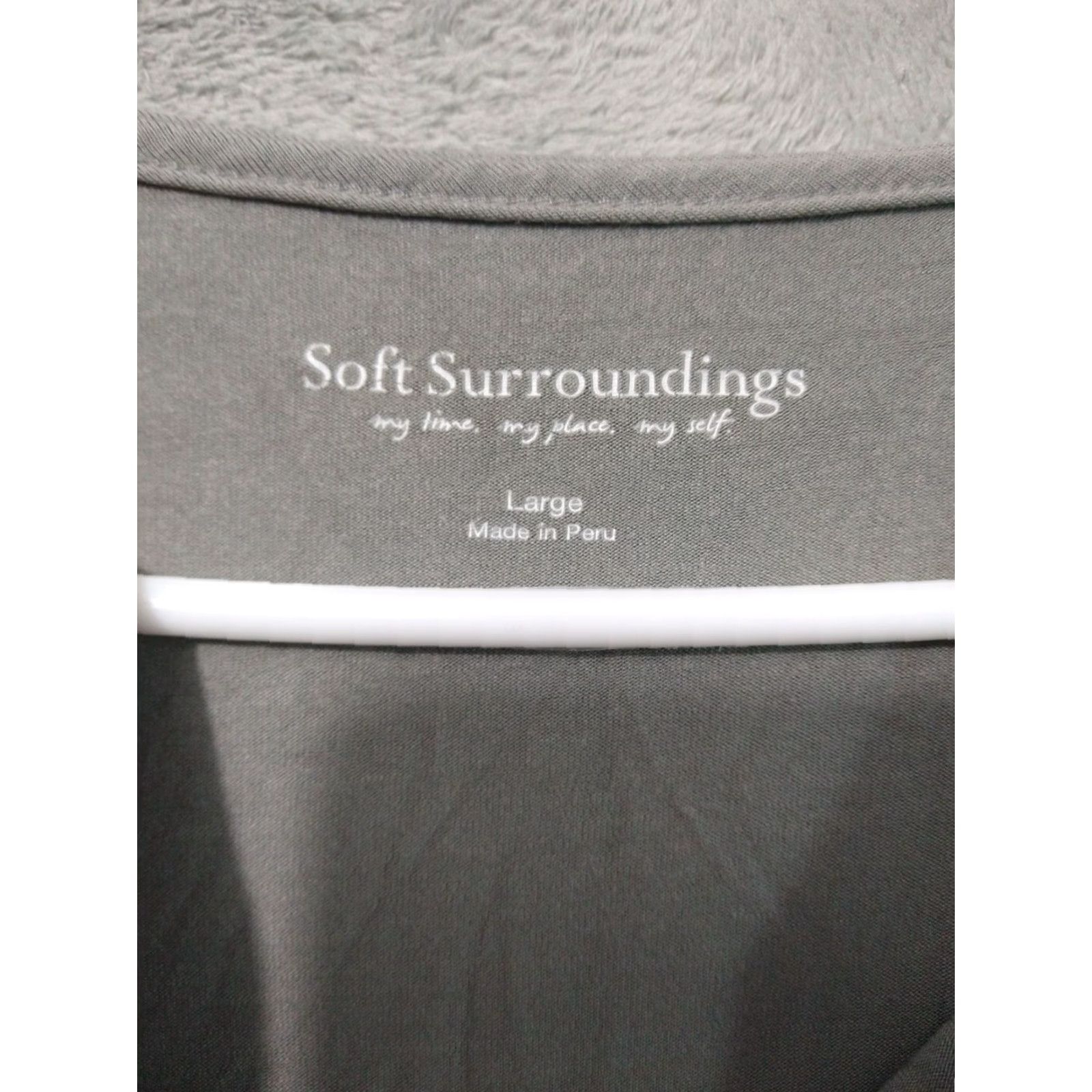 Soft Surroundings Soft Surroundings Shirt Womens Large Gray Tunic Drape Top Long Sleeve Modal Spandex Knit Blouse Casual All Seasons Size L / US 10 / IT 46 - 5 Thumbnail