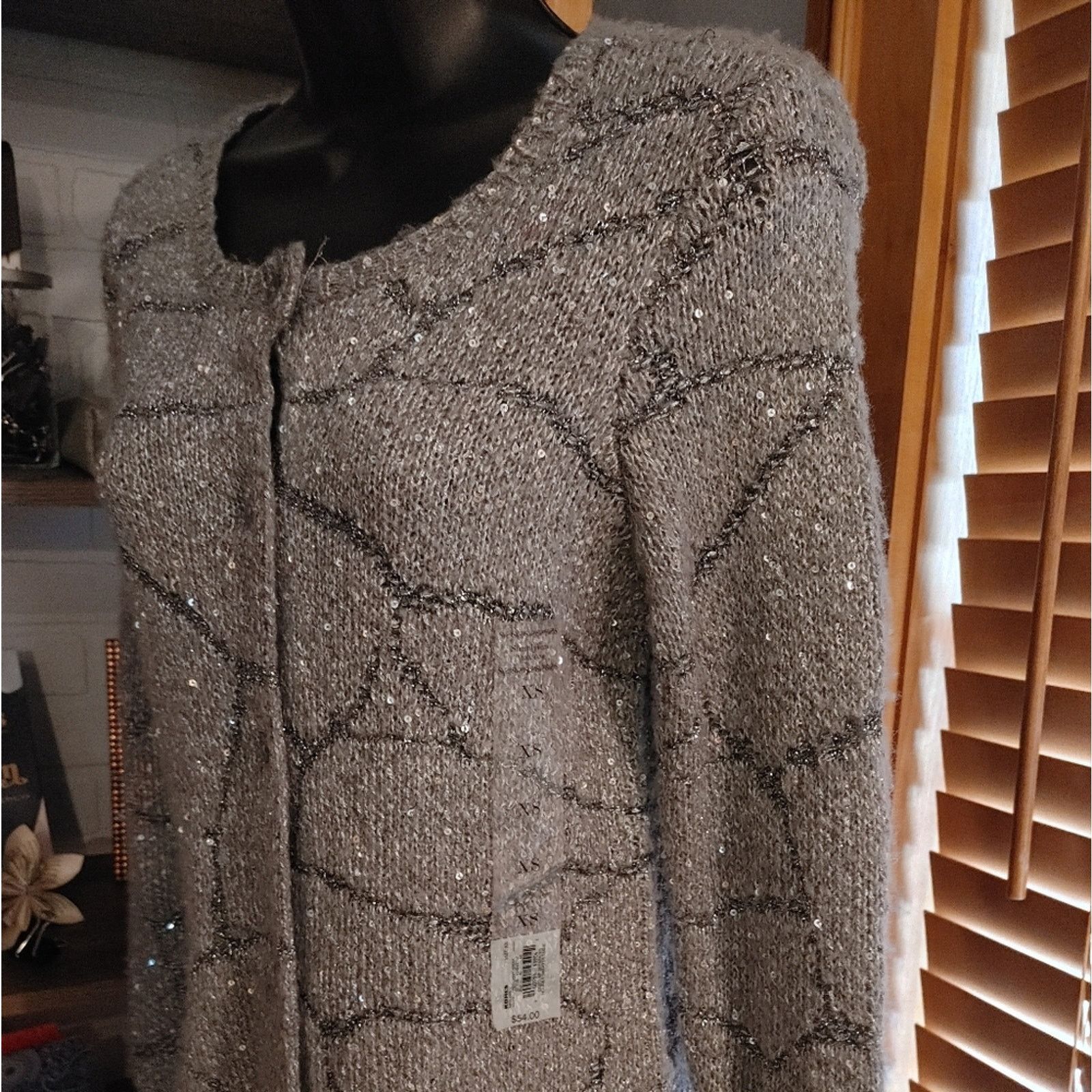 Vera Wang Gorgeous grey/silver button down sweater by Vera Wang Size XS / US 0-2 / IT 36-38 - 1 Thumbnail