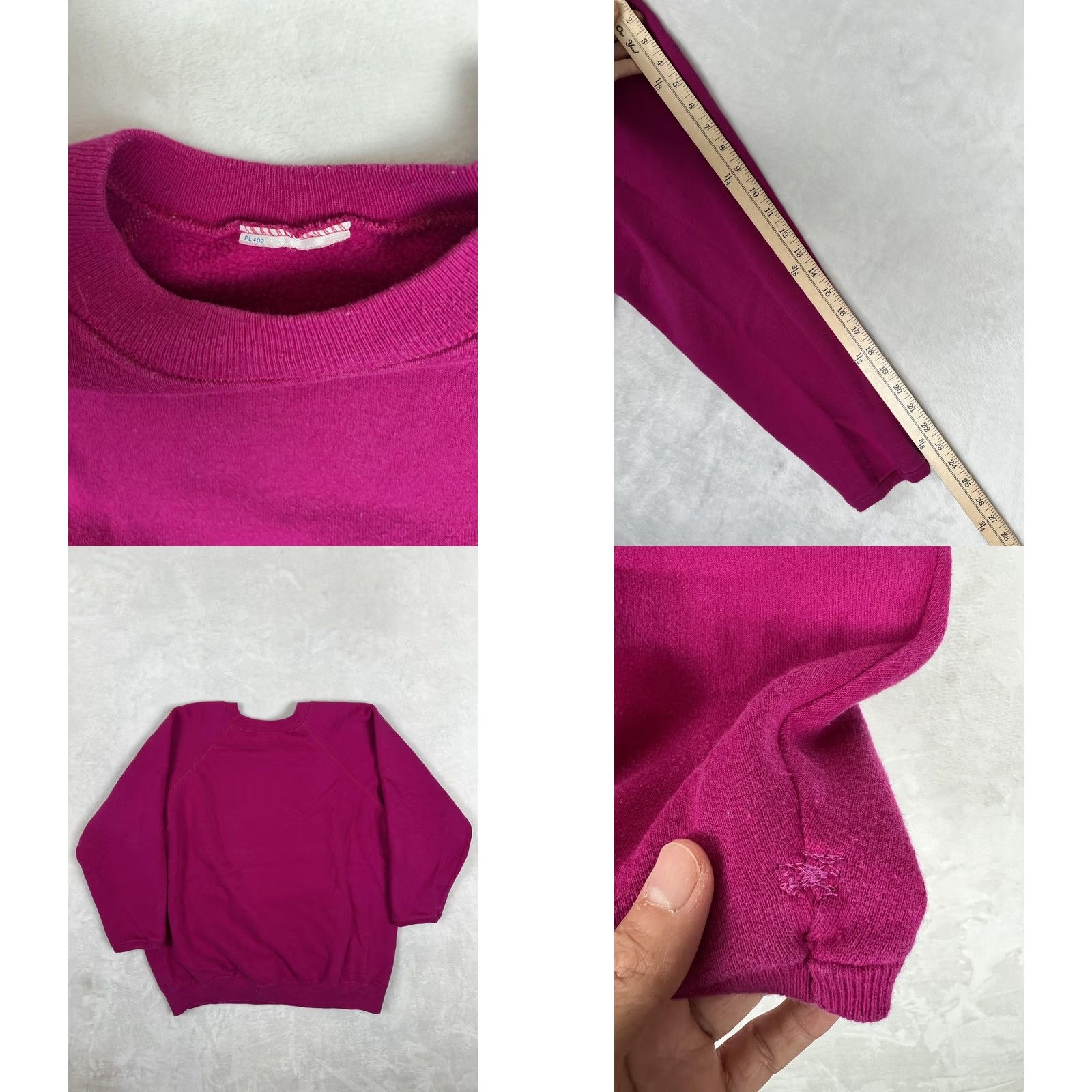 Vintage Morning Sun Purple Hummingbird Floral Crewneck Fleece Sweatshirt Womens M Size M Casual Long Sleeve Raglan Pullover Graphic Print Size M / US 6-8 / IT 42-44 - 8 Thumbnail