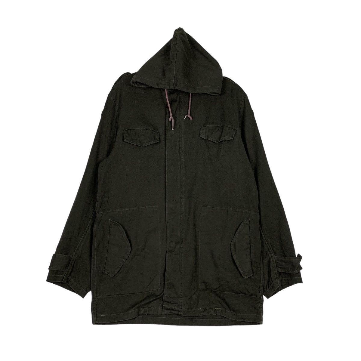 Japanese Brand SCHWARZ GUMU Hooded Jacket / Parka #0549-C25 Size US L / EU 52-54 / 3 - 1 Thumbnail