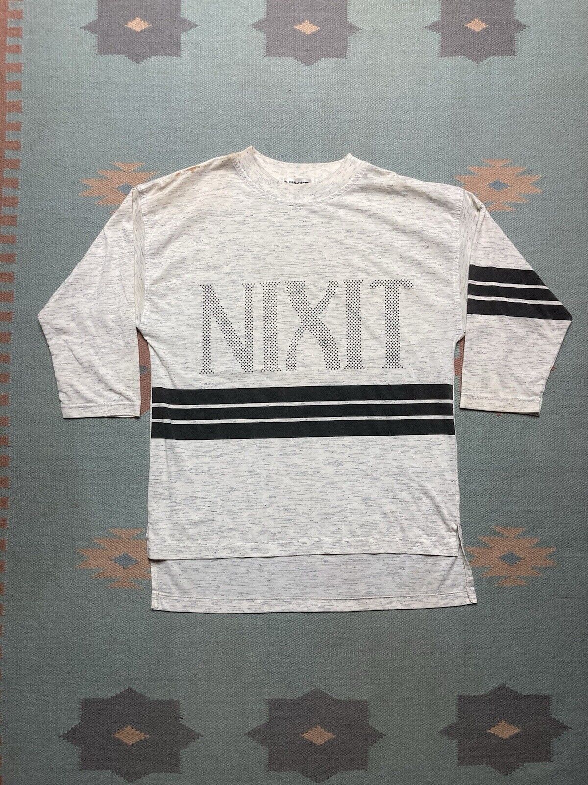 Vintage VTG t shirt 3/4 sleeve Nixit surf skate tri blend Medium Size US M / EU 48-50 / 2 - 1 Thumbnail