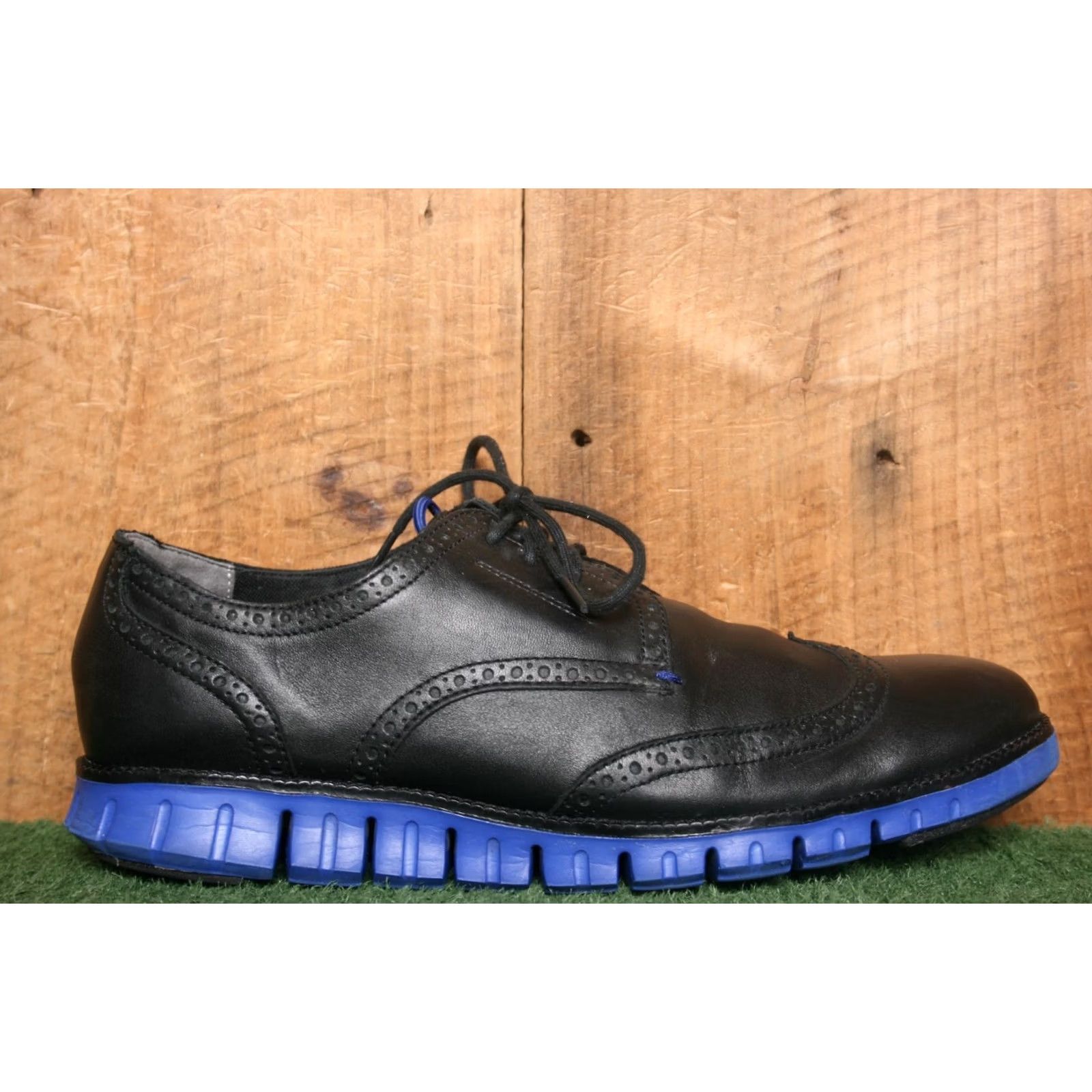 Cole Haan COLE HAAN Zerogrand Black Leather Wingtip Oxfords Lace Up Sz. 12M Men Dress Oxford Size US 12 / EU 45 - 2 Thumbnail