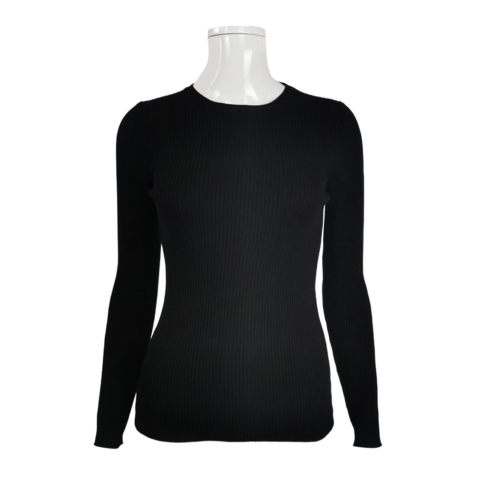 Prada Prada Black Cotton Knit Crewneck Sweater 0089 Size XS / US 0-2 / IT 36-38 - 1 Thumbnail
