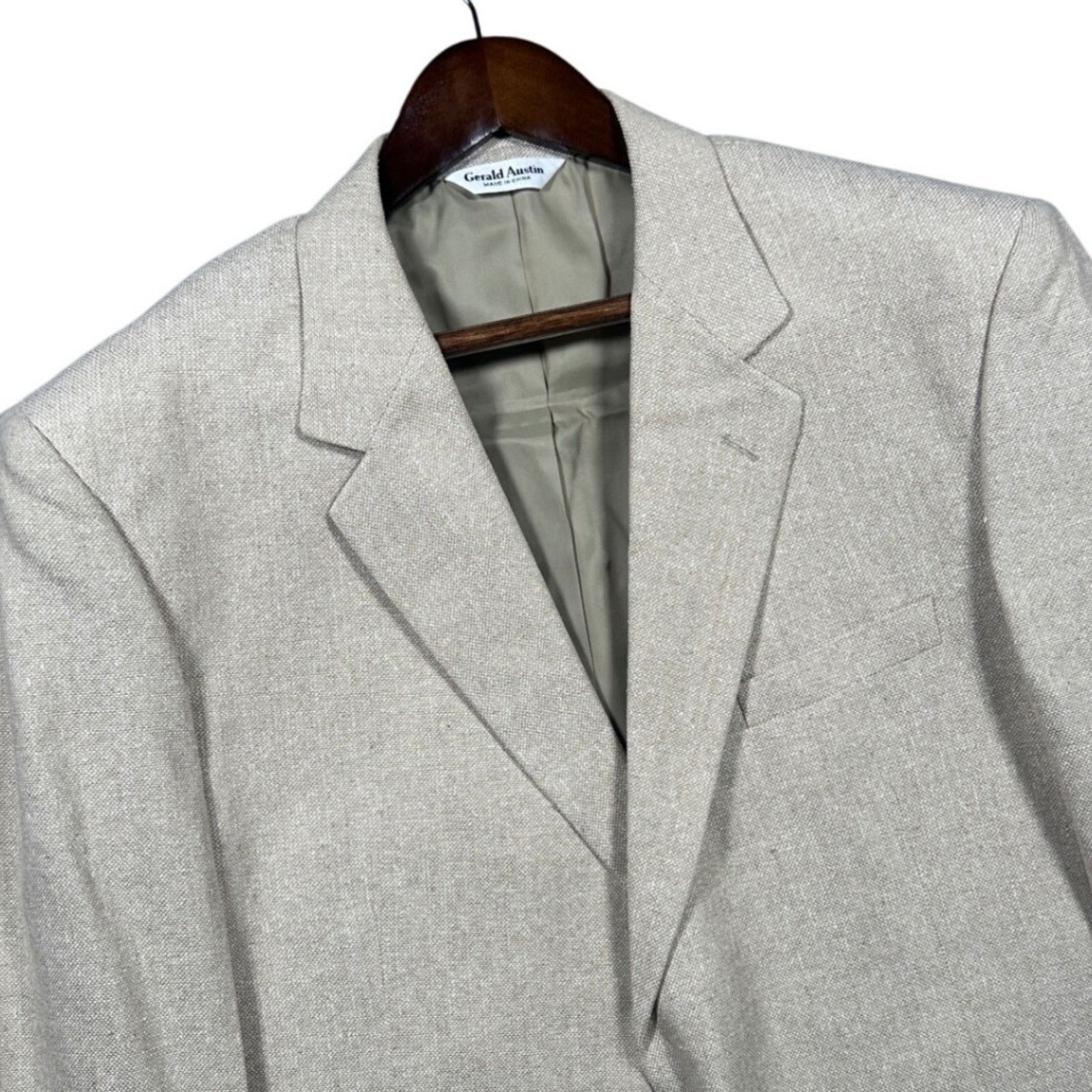 Other Gerald Austin Silk Blazer Mens 48L Tan NWT Sport Coat Size 48L - 4 Thumbnail